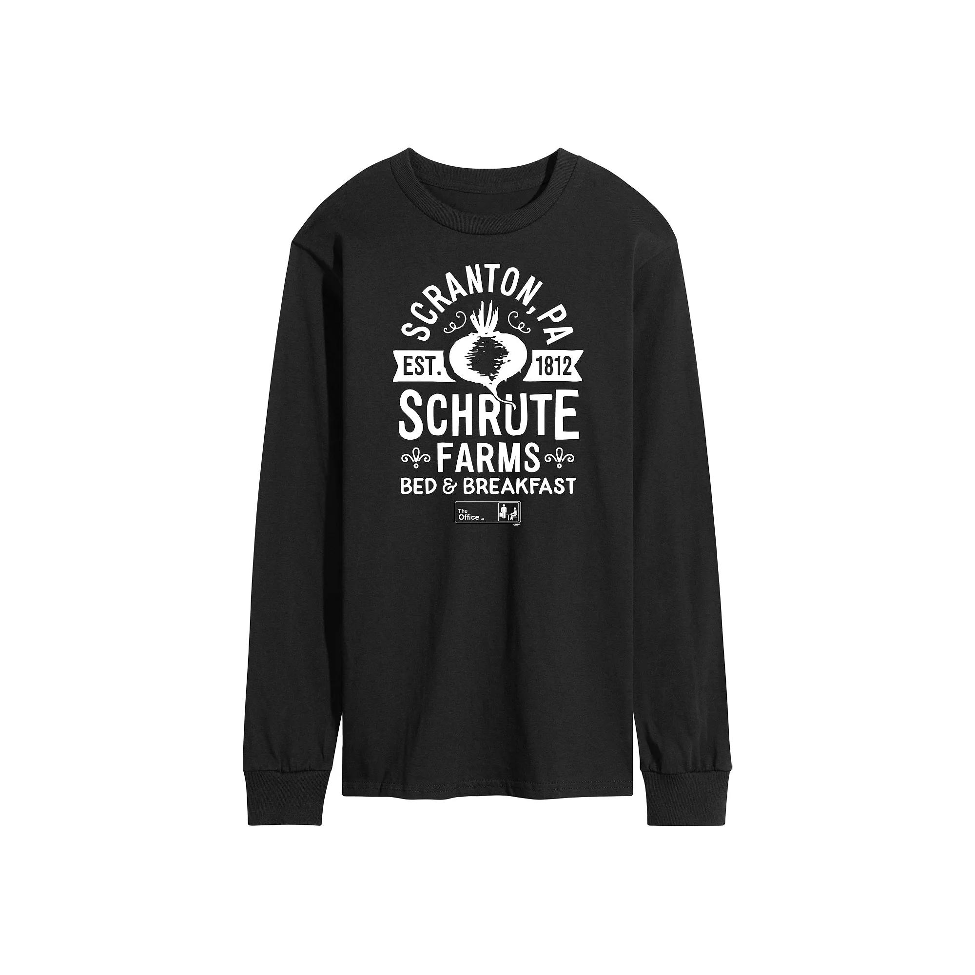 Men's The Office Schrute Farms Long Sleeve Tee,  Product Image