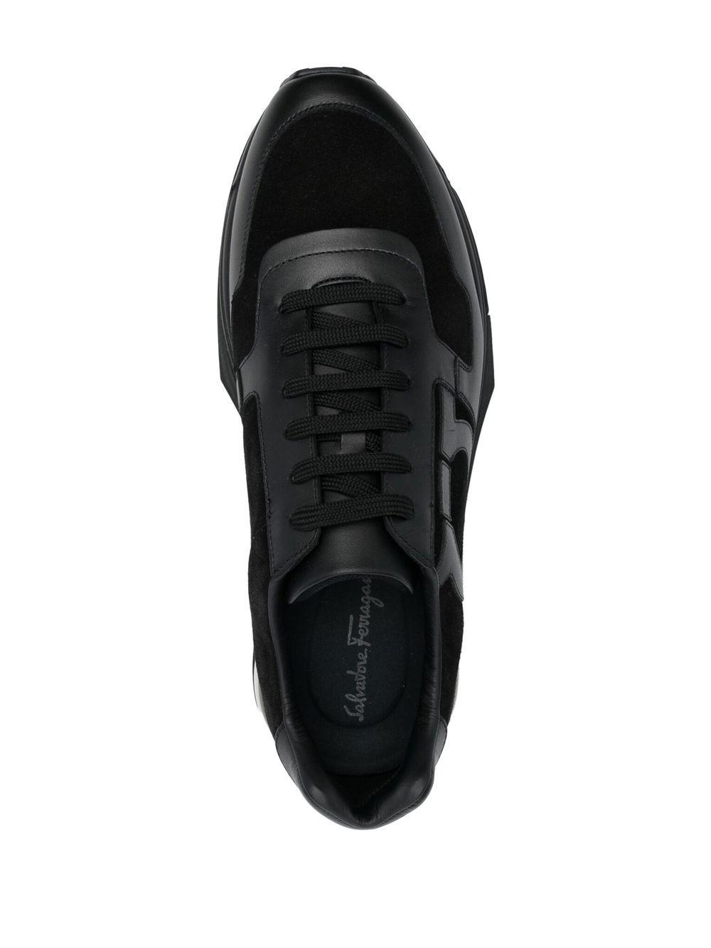 Gancini-patch lace-up sneakers Product Image