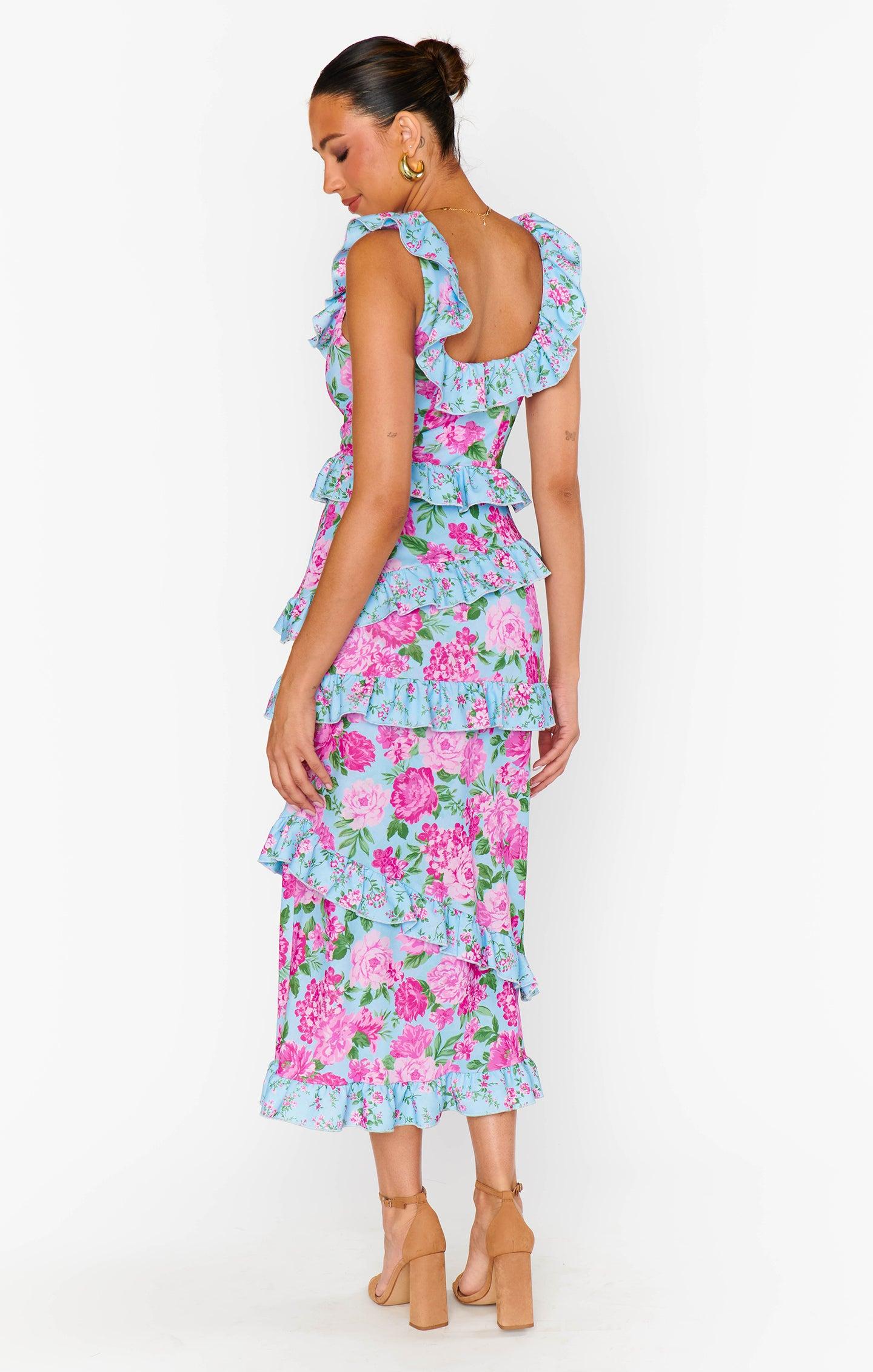 Greta Dress ~ Cottage Floral Multi Stretch Product Image