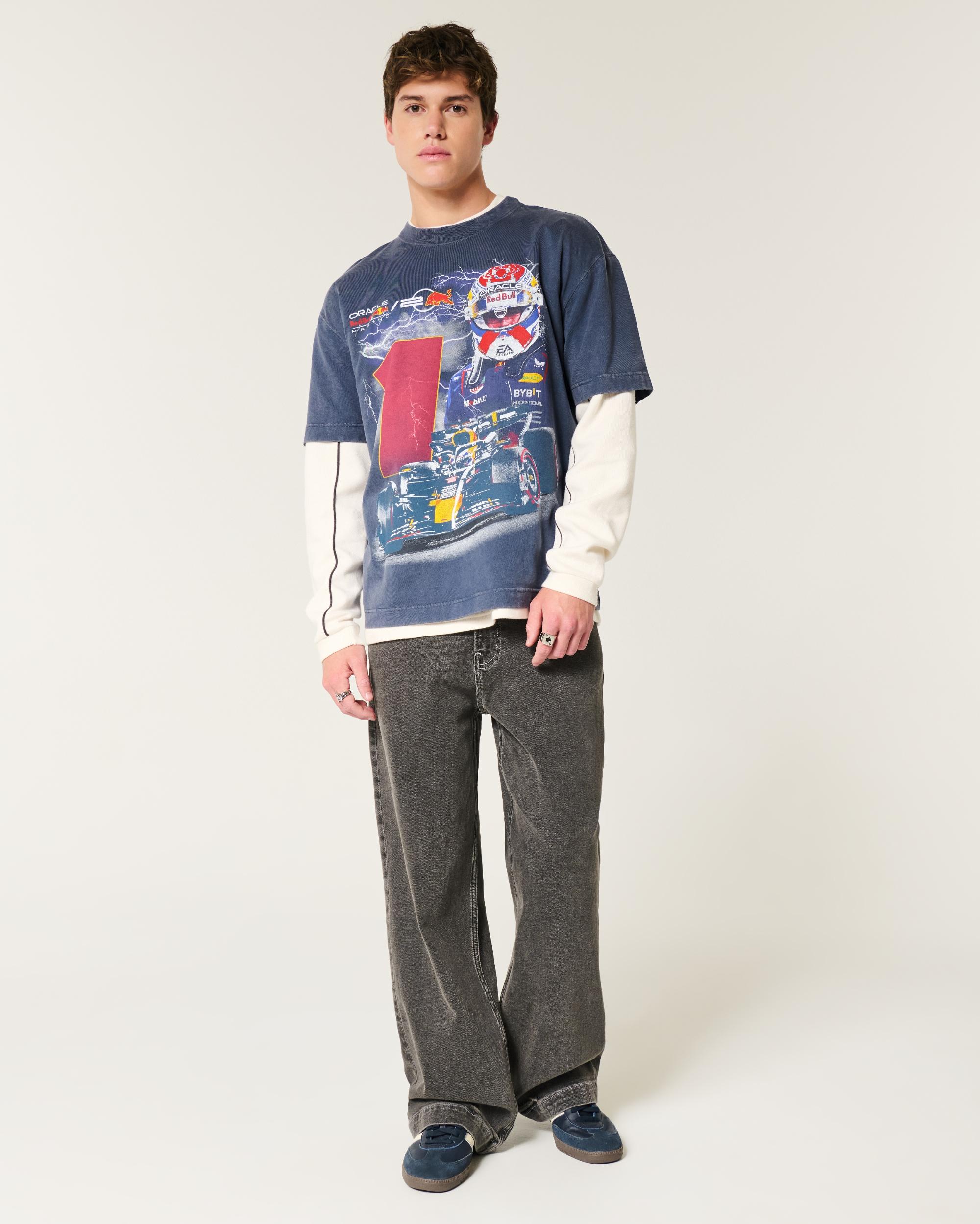 Boxy Heavyweight Oracle Red Bull Racing Graphic Tee Product Image