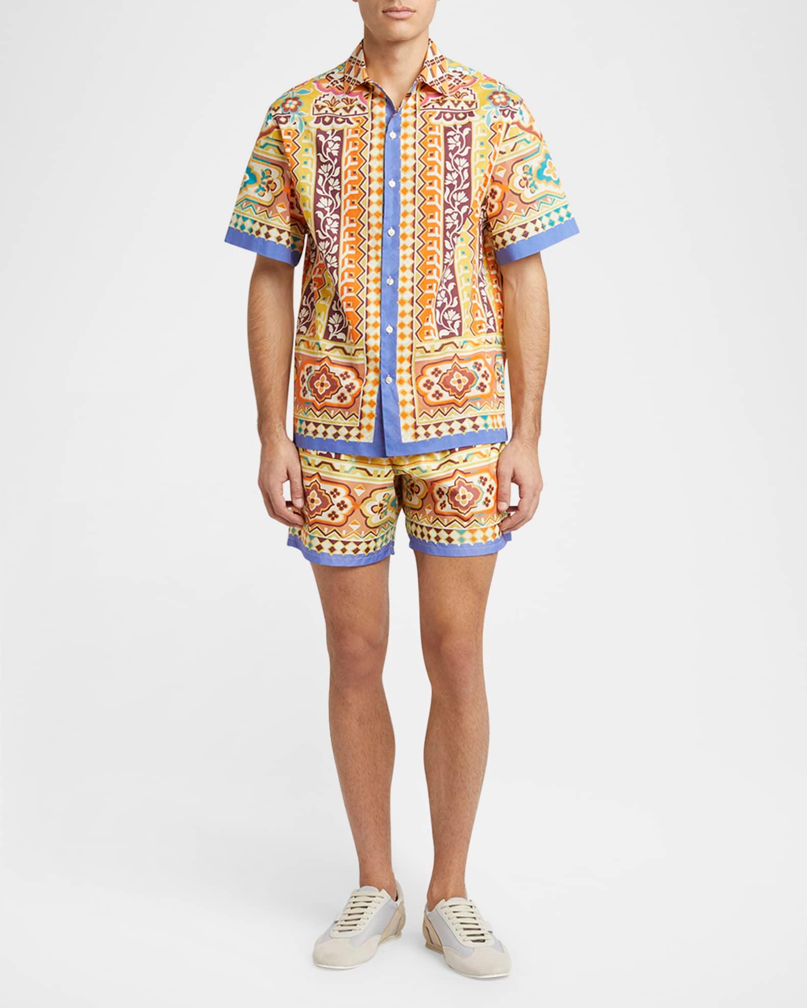 Men's Ornate Floral Short-Sleeve Shirt Product Image