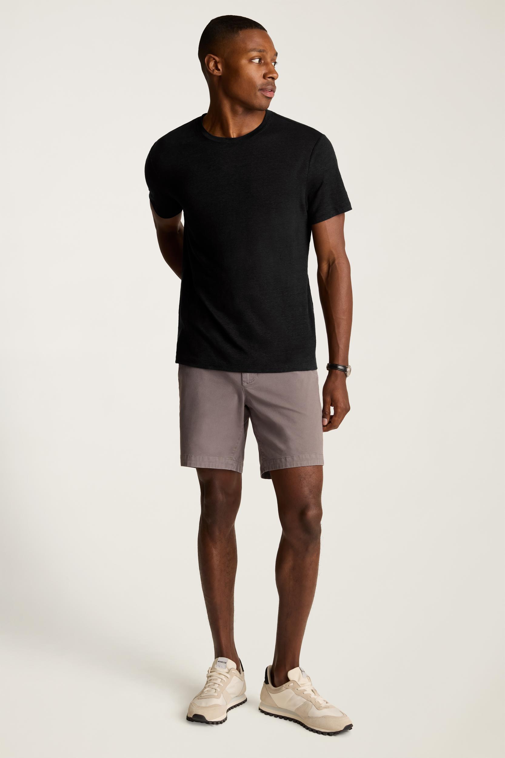 Linen Crew Neck Tee Product Image