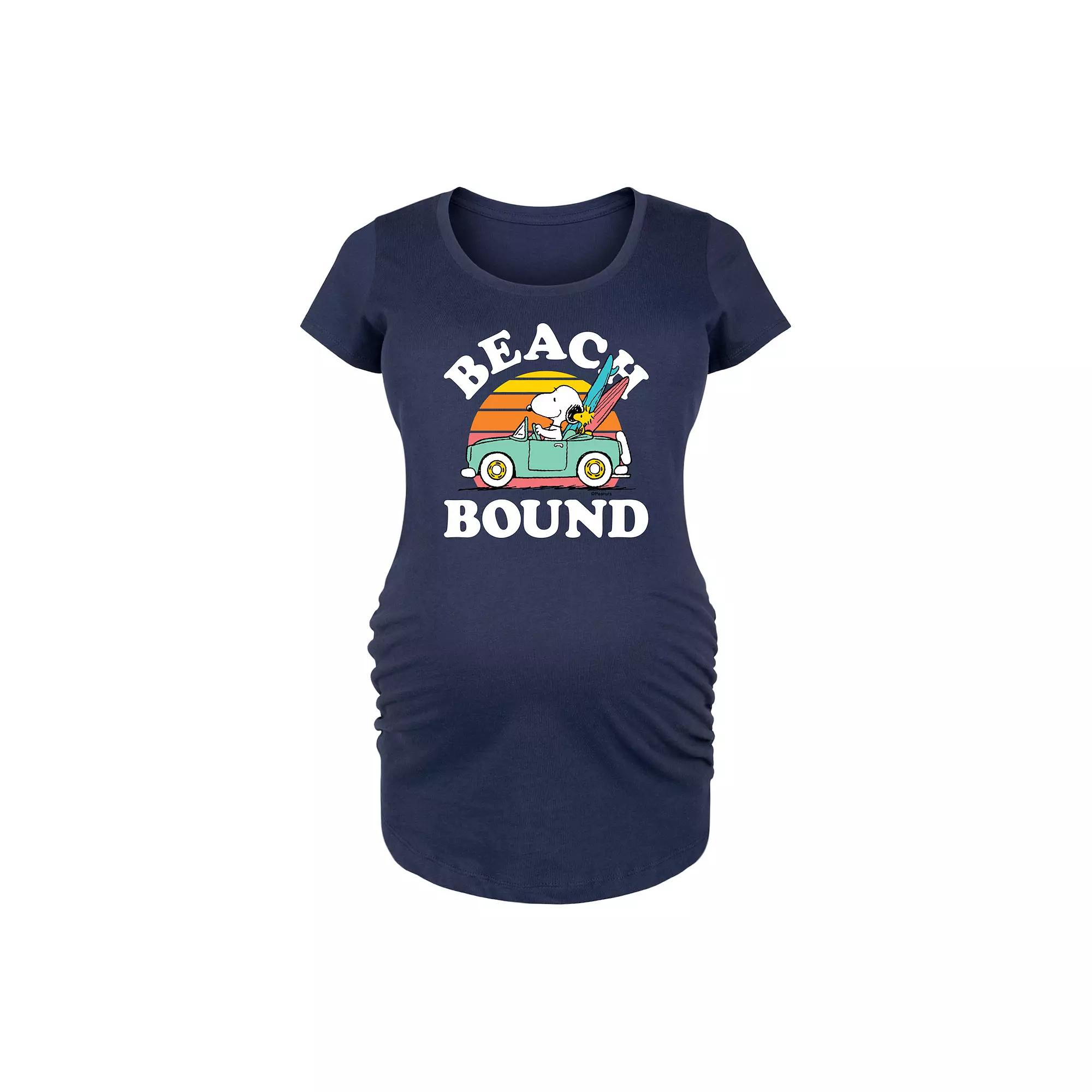 Maternity Peanuts Snoopy & Woodstock Beach Bound Graphic Tee, Women's,  Product Image