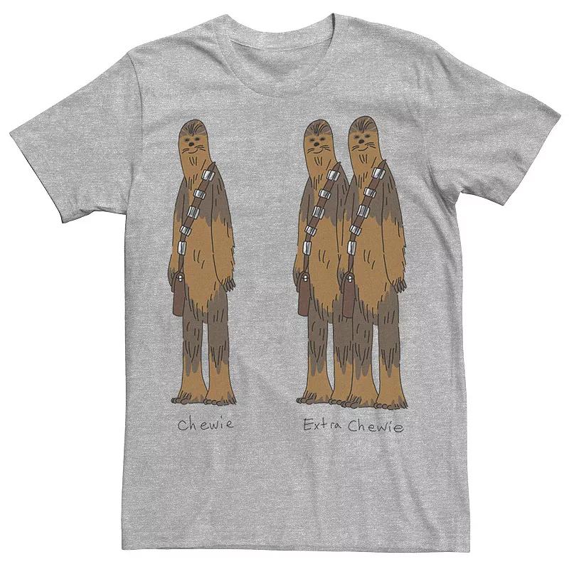 Men's Star Wars Chewie & Extra Chewie Tee, Size: Large, Athletic Grey Product Image