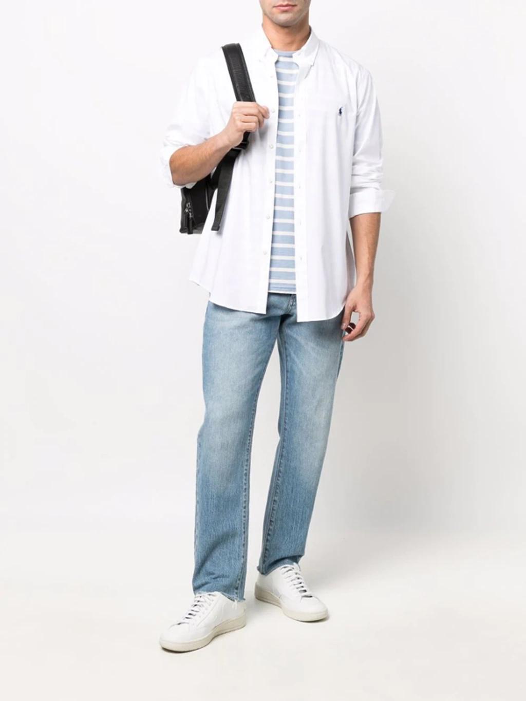 POLO RALPH LAUREN Long Sleeve Sport Shirt Clothing In White Product Image