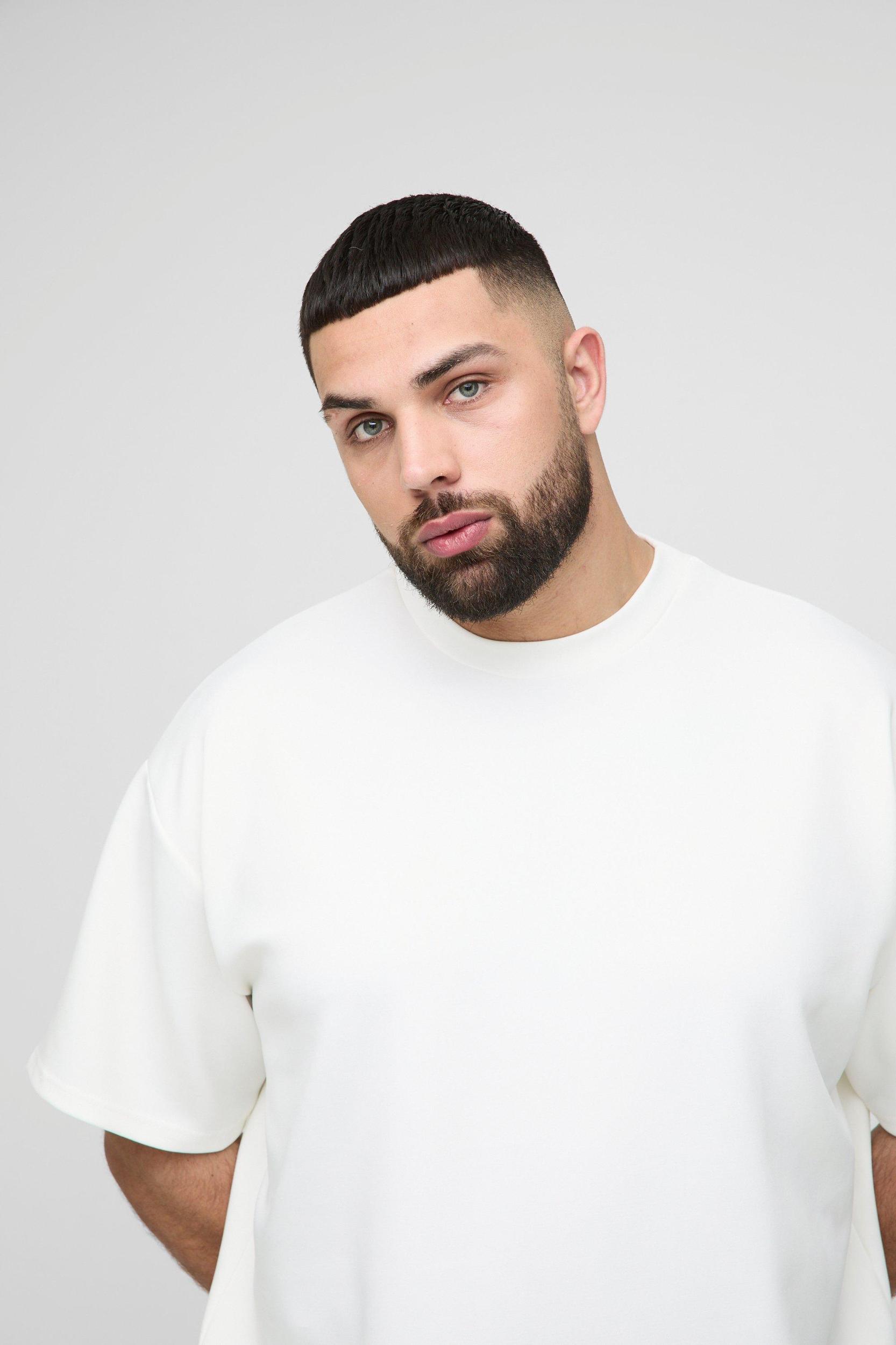 Plus Oversized Scuba T-Shirt & Loose Short Set | boohooMAN USA Product Image