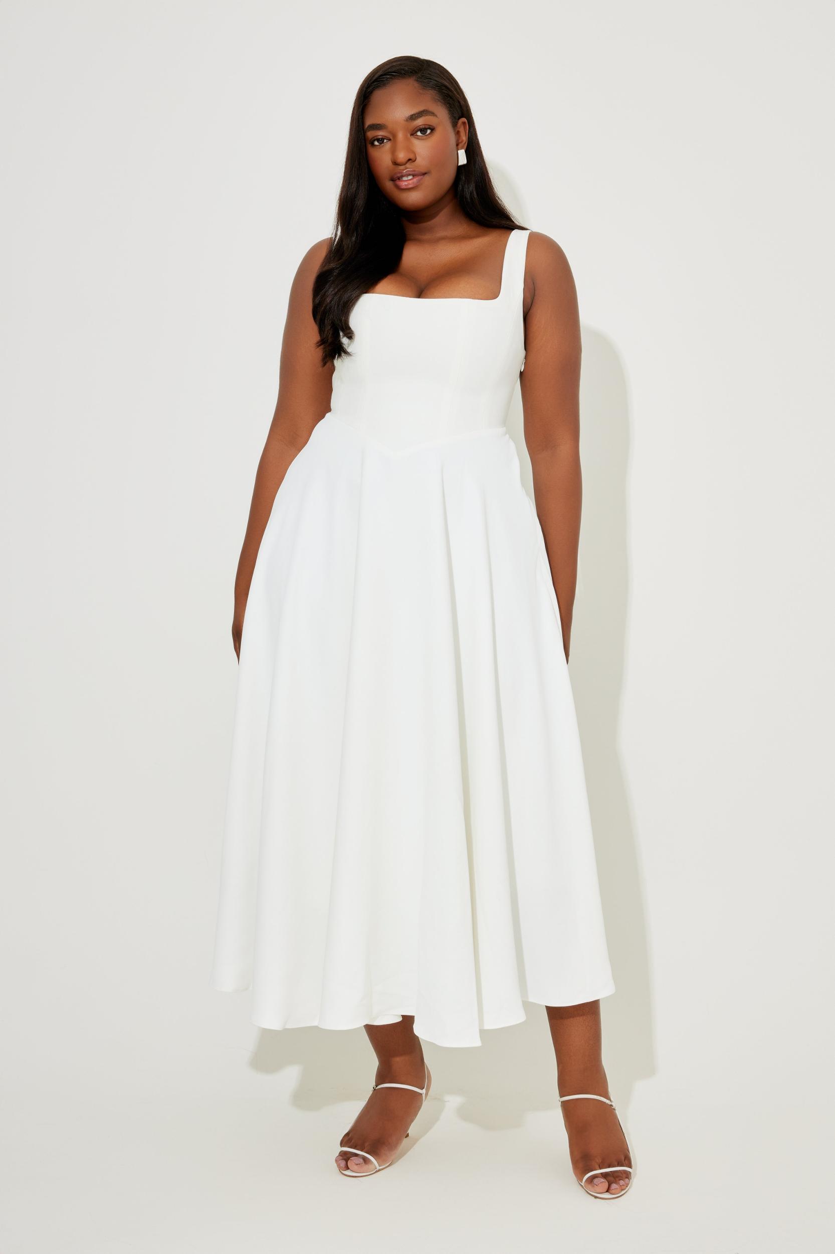 Square Neck Midi Dress Product Image