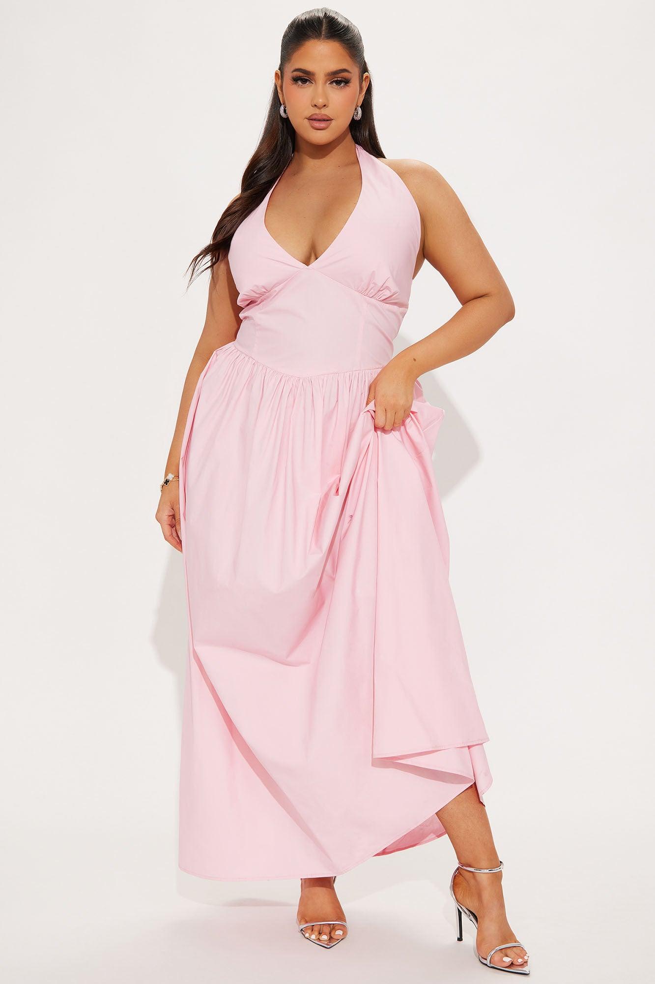 Serenita Poplin Maxi Dress - Pink Product Image