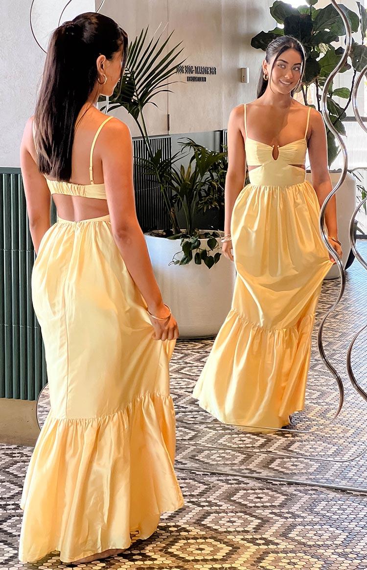 Felicitie Yellow Maxi Dress Product Image