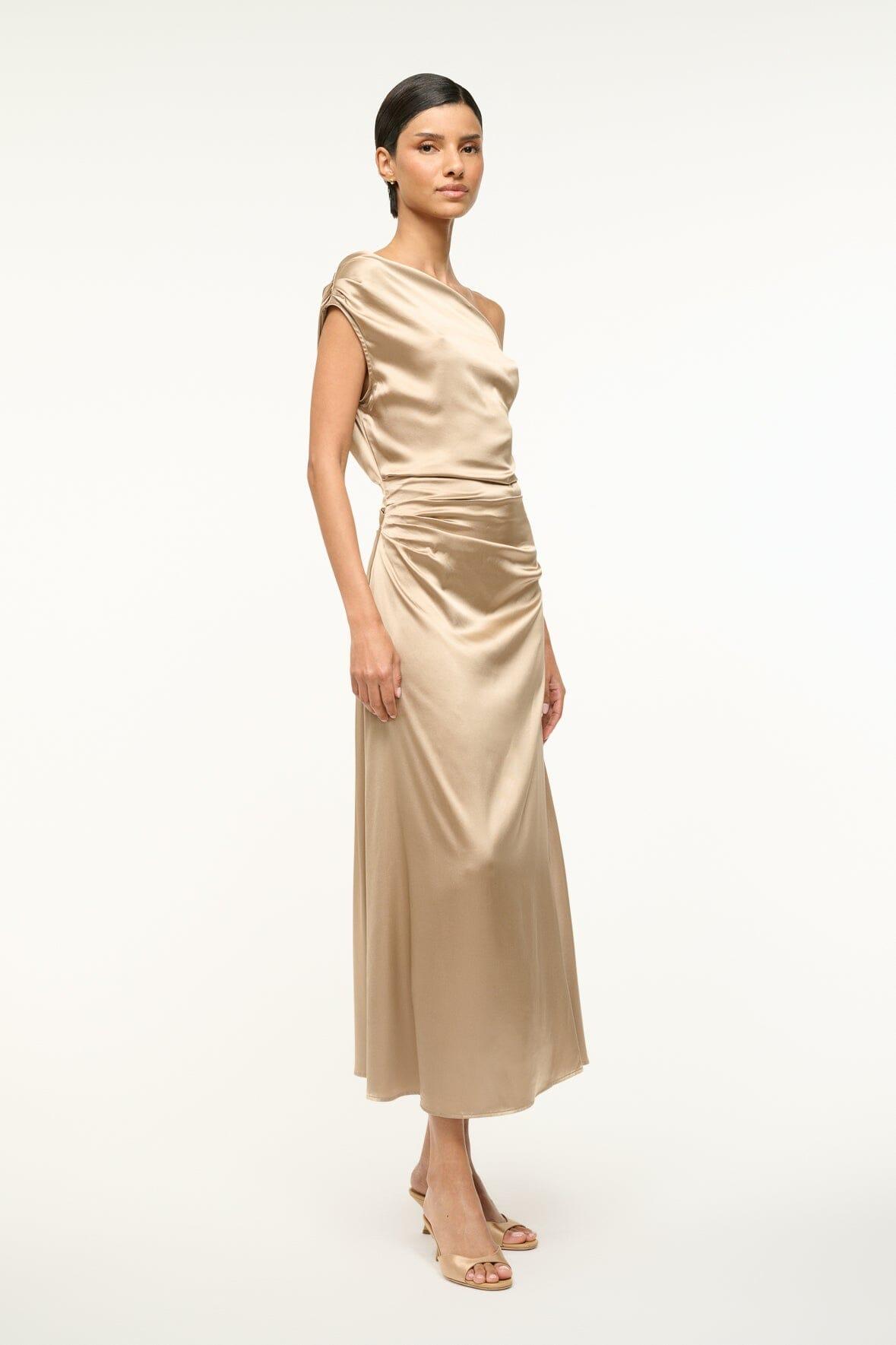 PHARE SILK DRESS | BIRCH Product Image