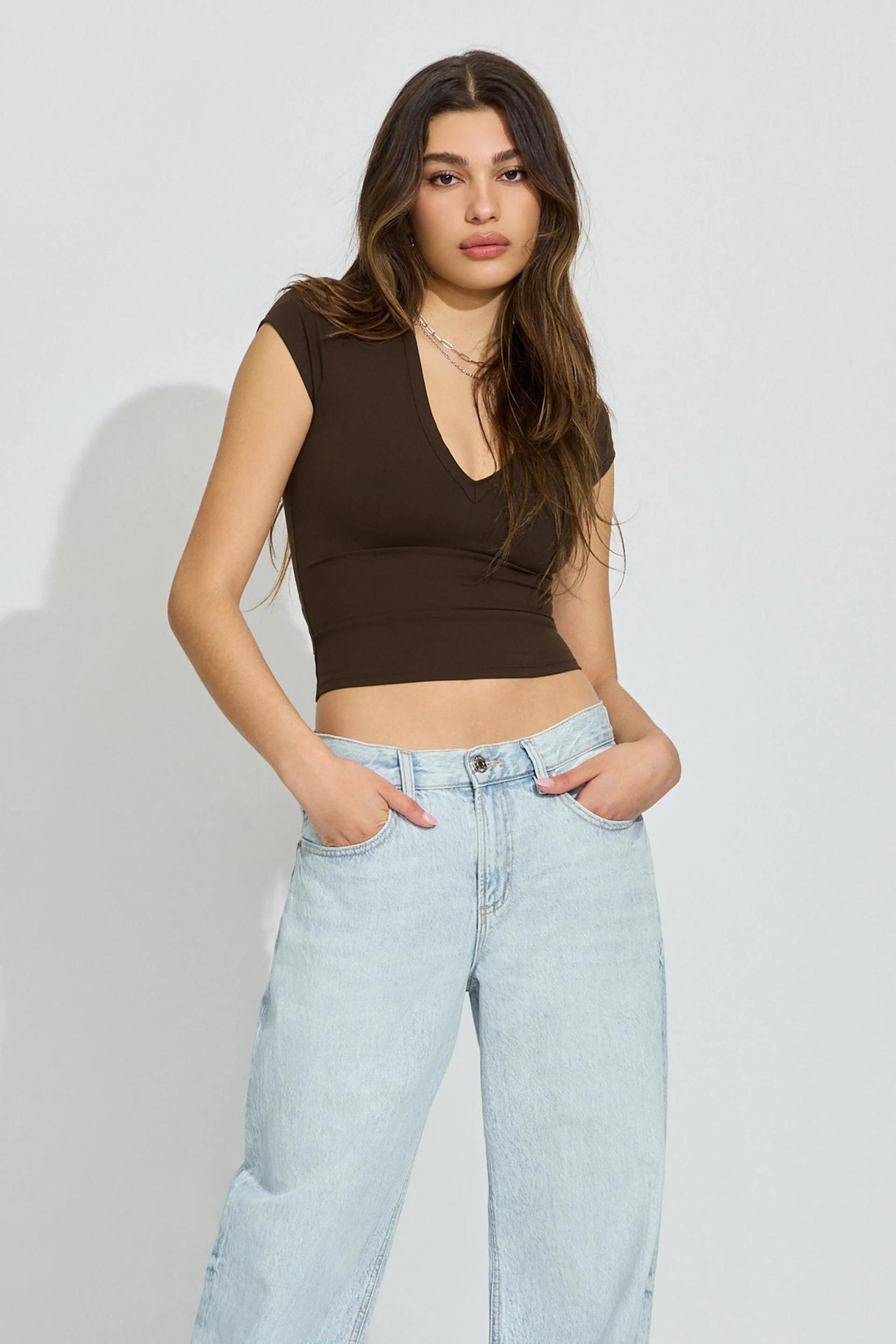 Sleek Plunge Halter Bodysuit Product Image