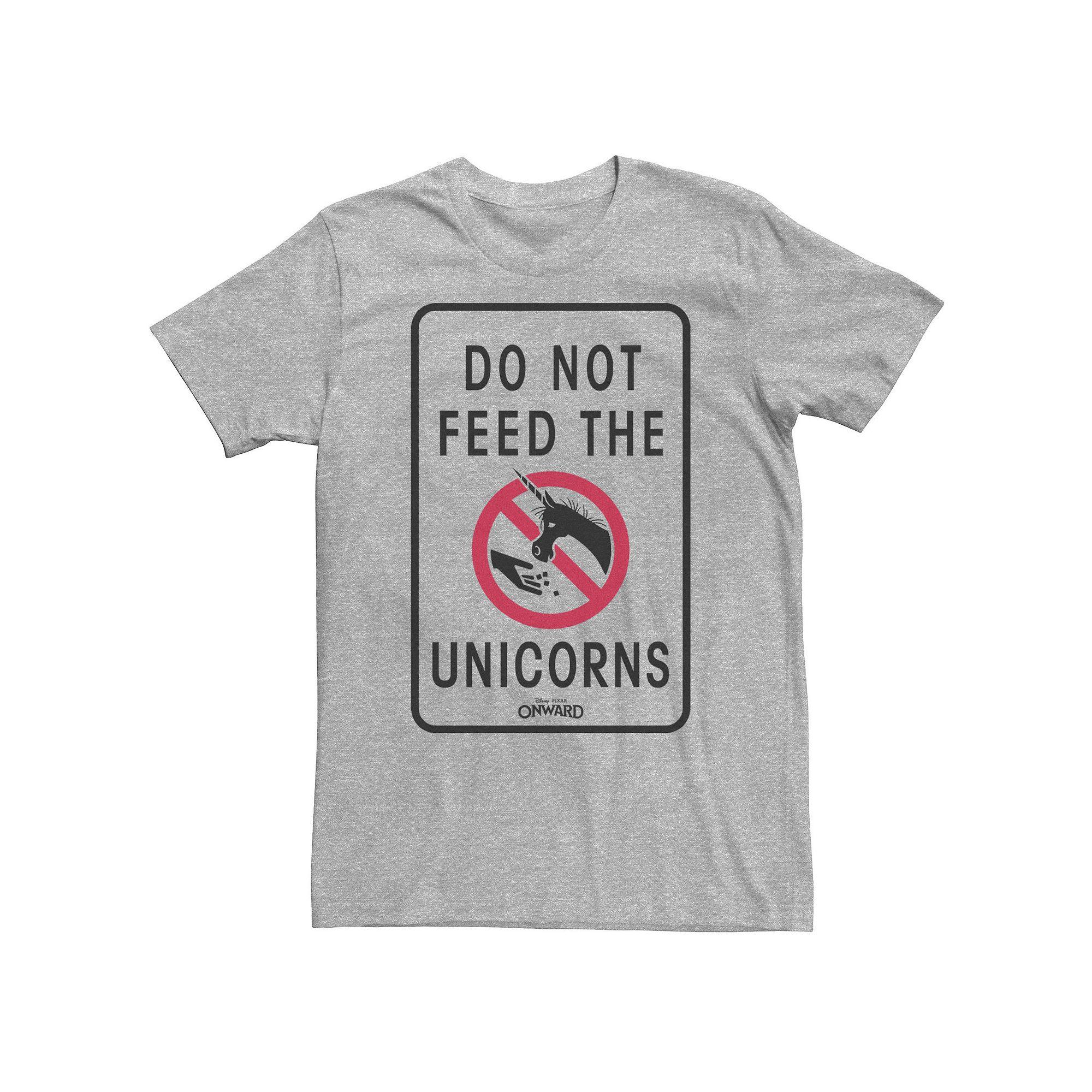 Big & Tall Disney / Pixar Onward Do Not Feed The Unicorns Sign Tee, Men's,  Product Image