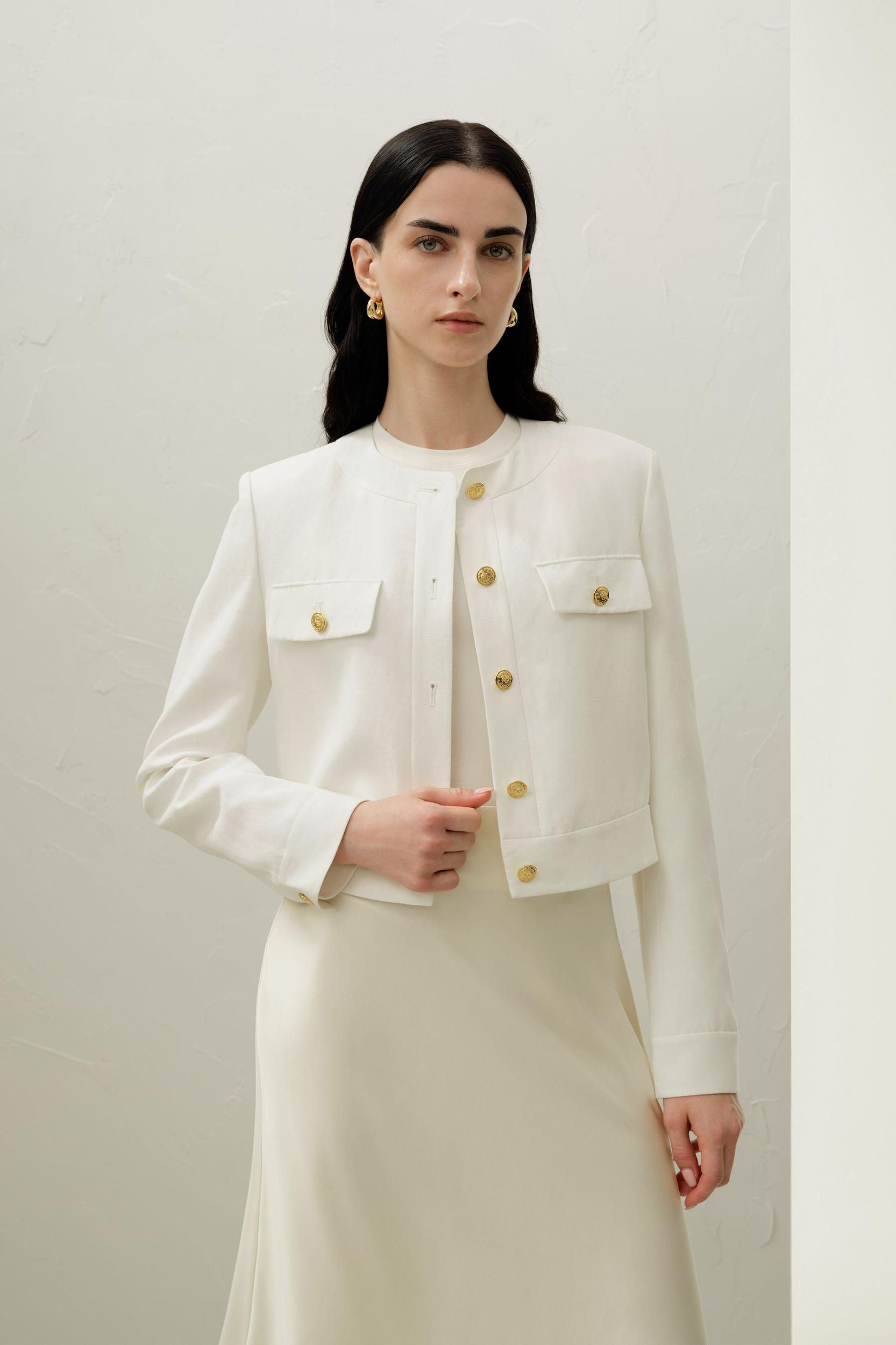 Mara Jacket in Silk Linen Product Image