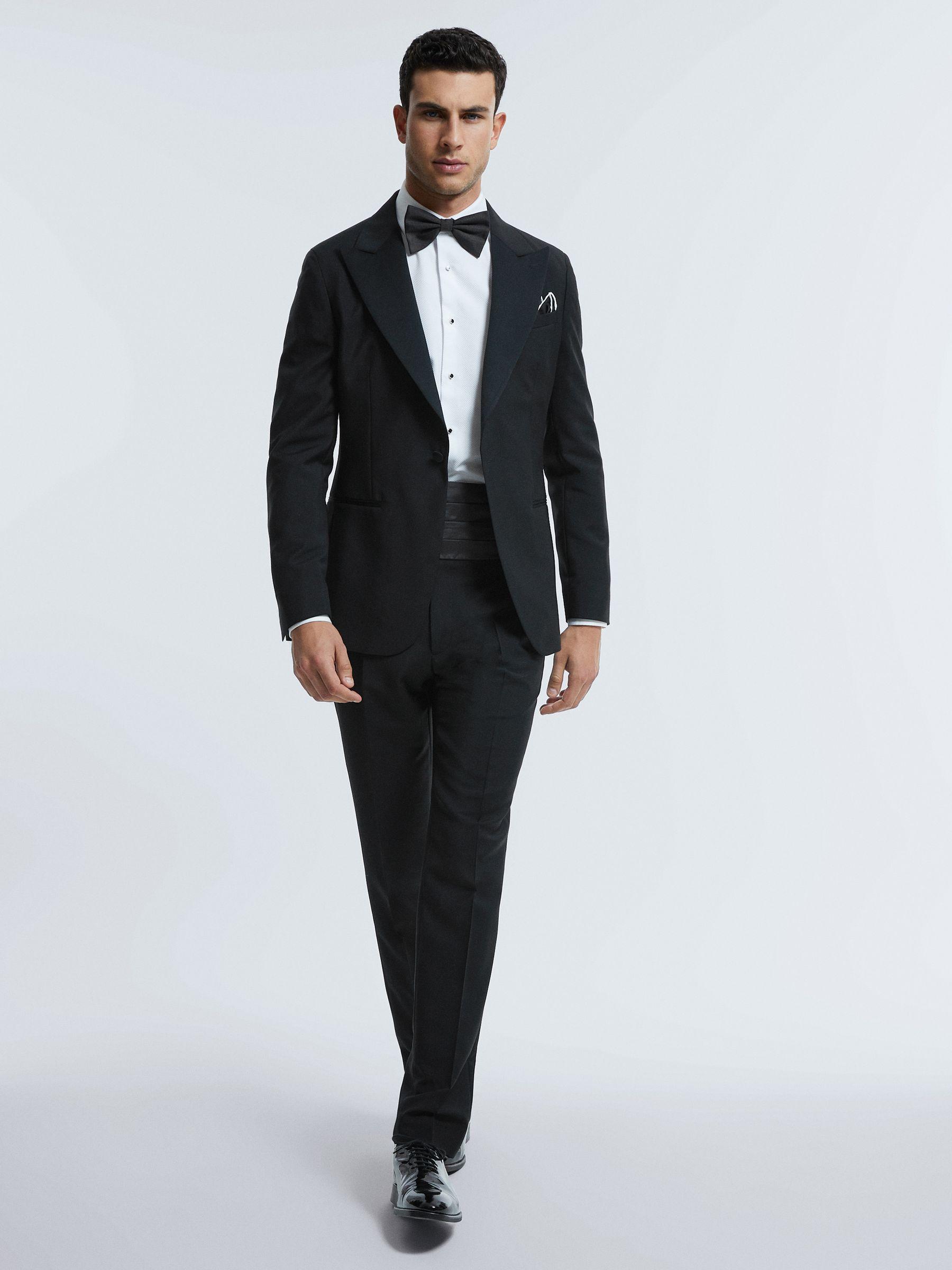 Atelier Wool-Mohair Slim Fit Tuxedo Trousers in Black Product Image