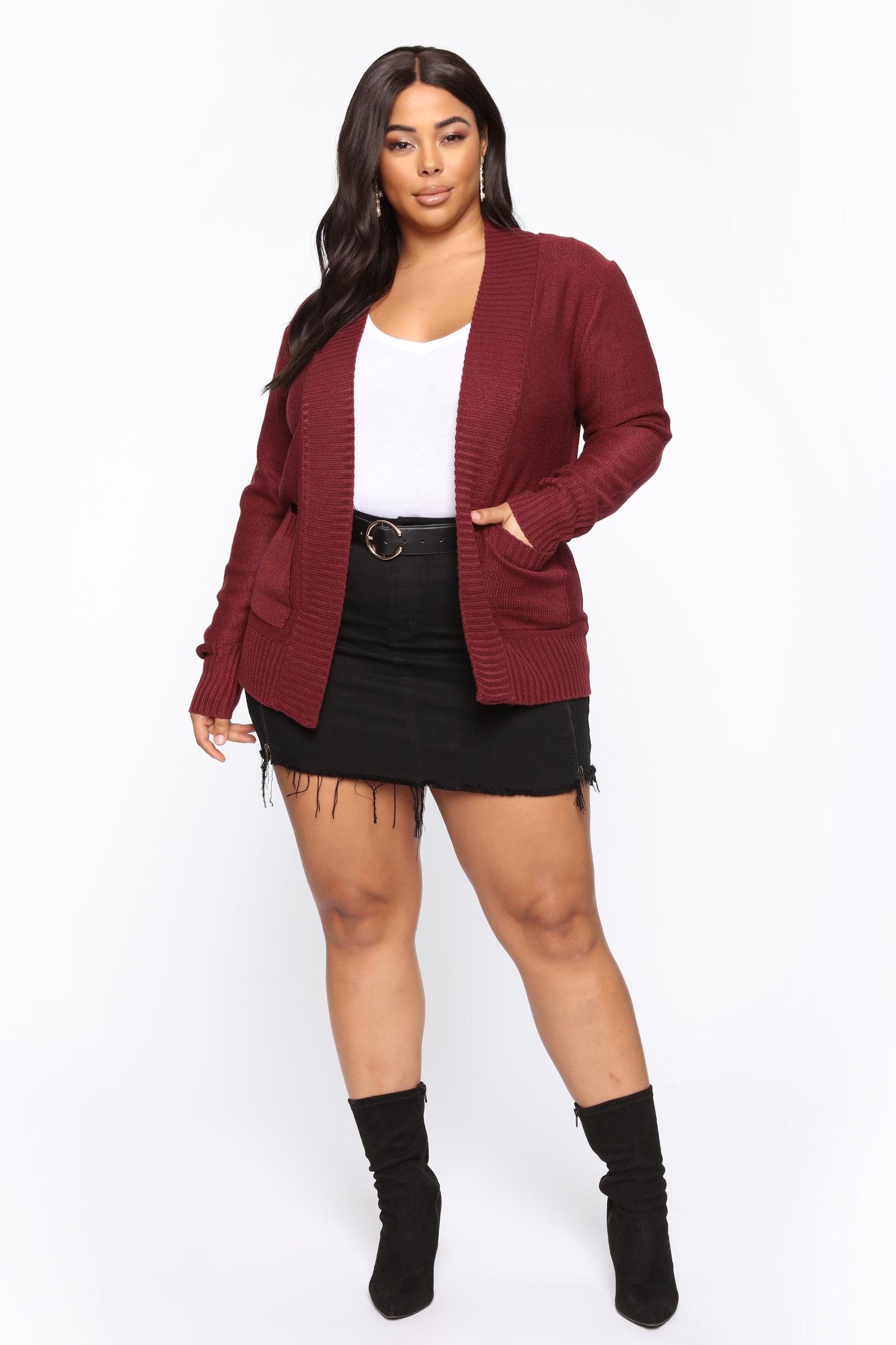 Moments After Cardigan - Burgundy Product Image