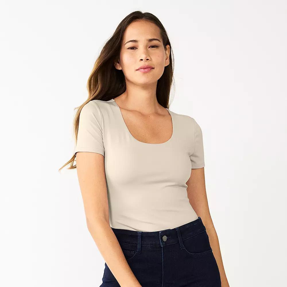 Women's Nine West Sculpt Scoopneck Bodysuit,  Product Image