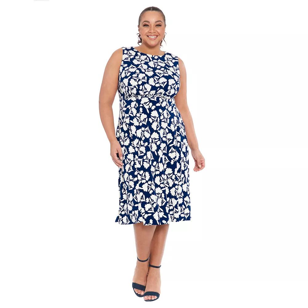 Plus Size London Times Midi Dress, Womens Product Image