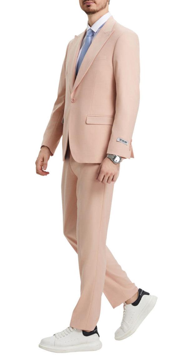 Stacy Adams - Blush 3 Piece Hybrid Fit Suit With Expandable Waist Band Product Image
