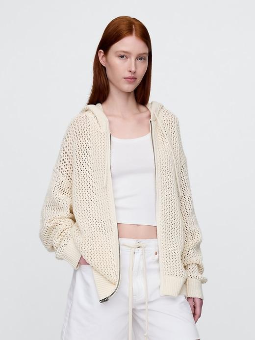 Crochet Zip Hoodie Product Image