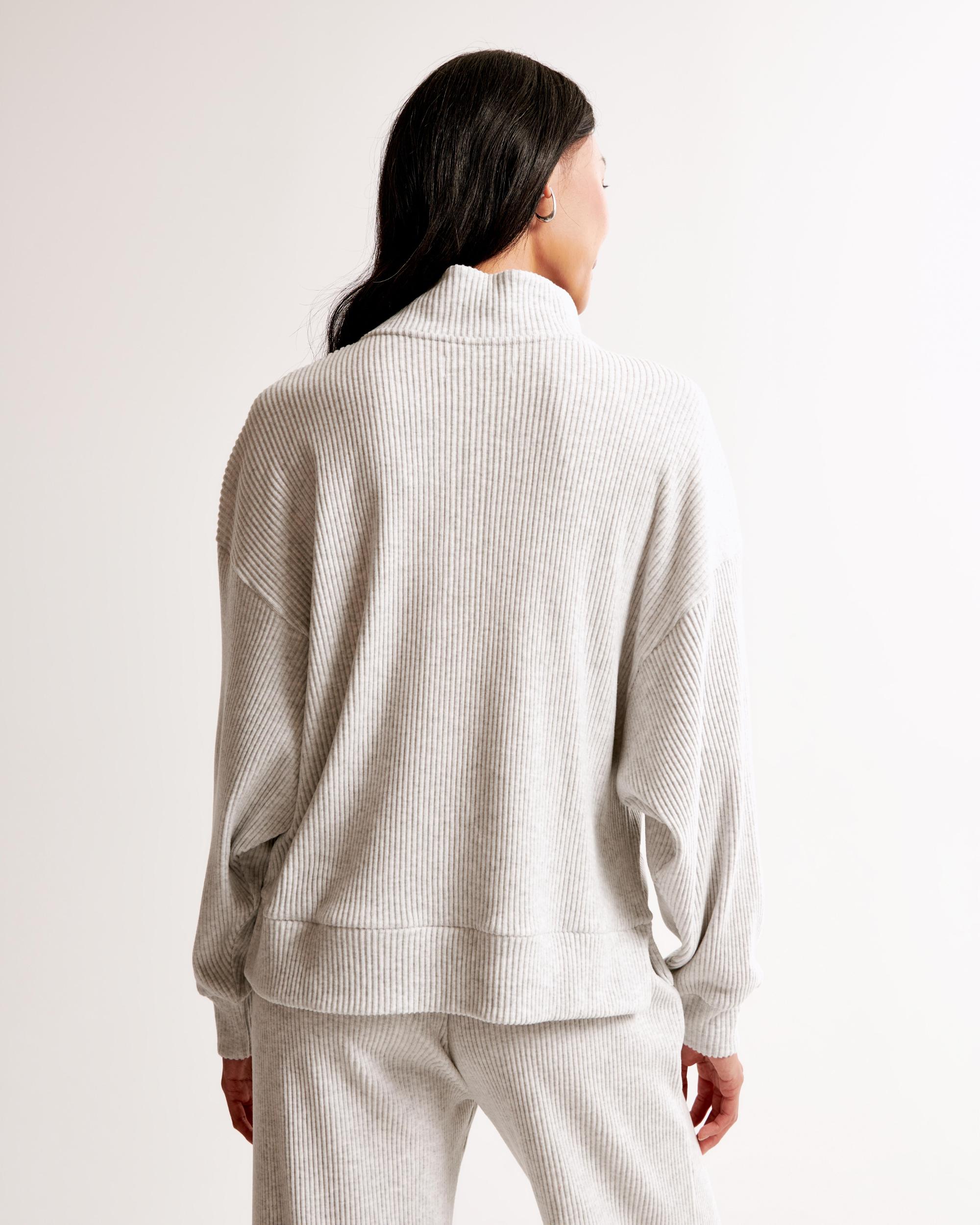 Lounge Brushed Rib Half-Zip Product Image