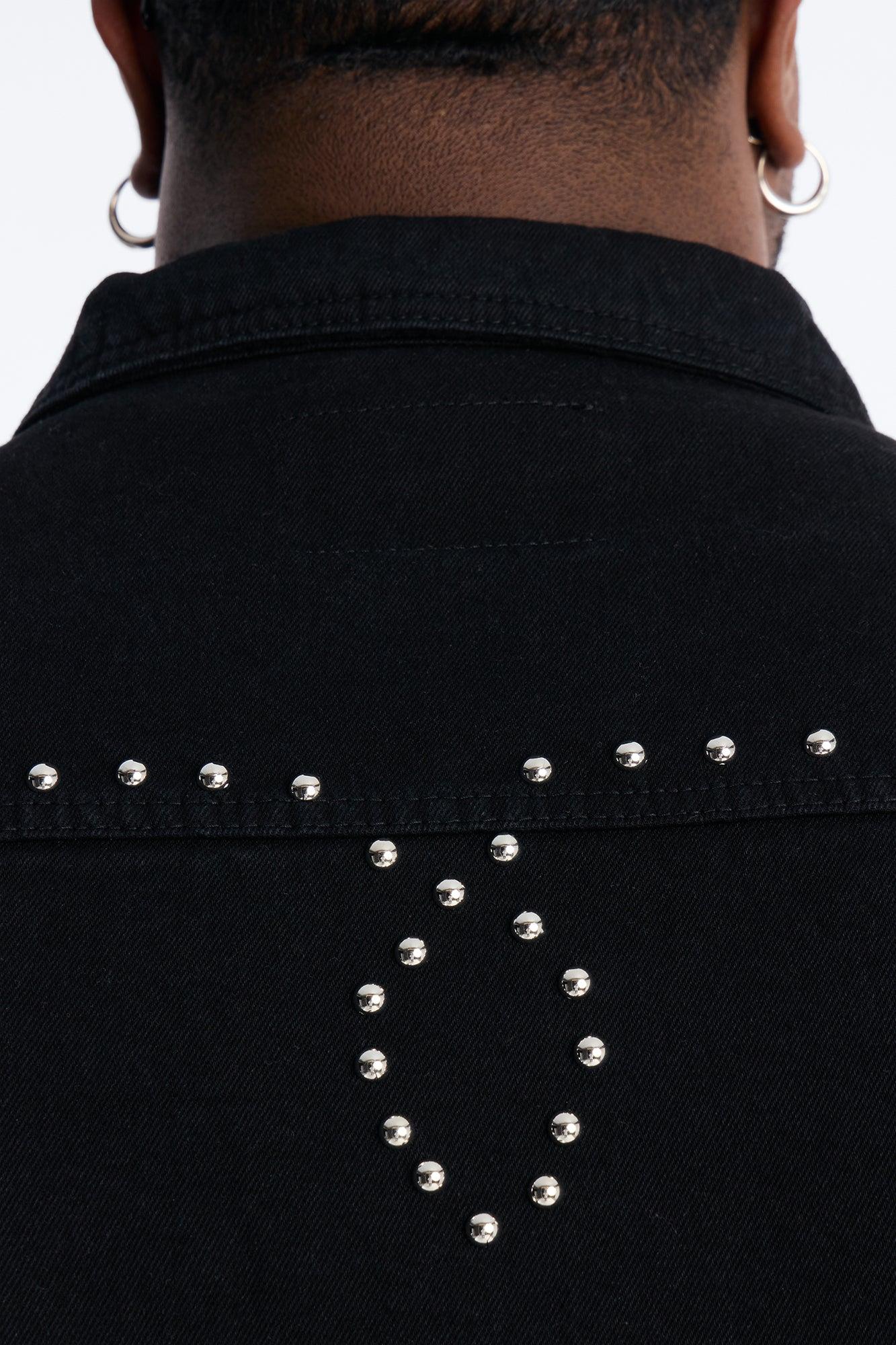 Iron Outlaw Denim Trucker Jacket - Black Product Image