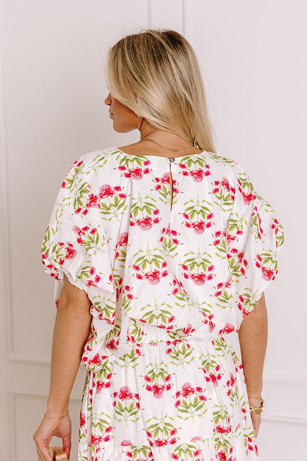 Fresh Blooms Floral Crop Top Product Image