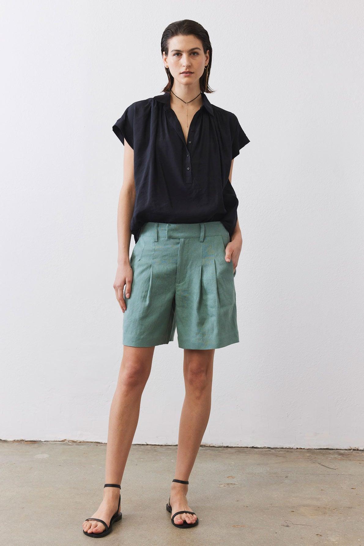 The Pleated Bermuda Shorts Product Image