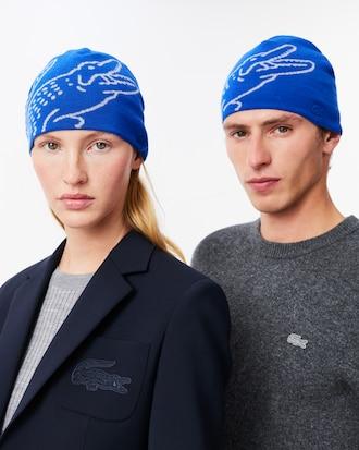 Wool Jacquard Crocodile Beanie Product Image