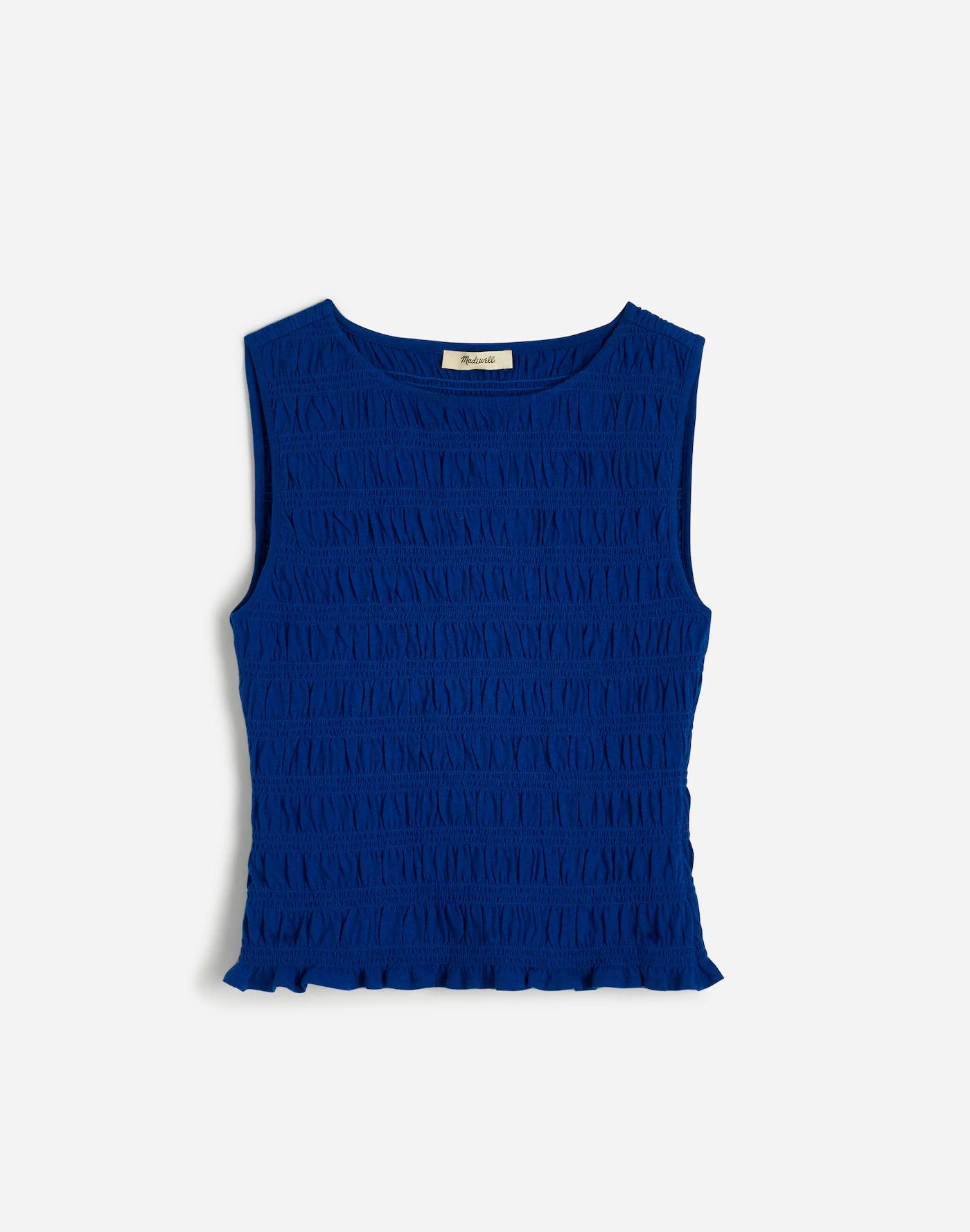 Smocked Boatneck Tank Product Image