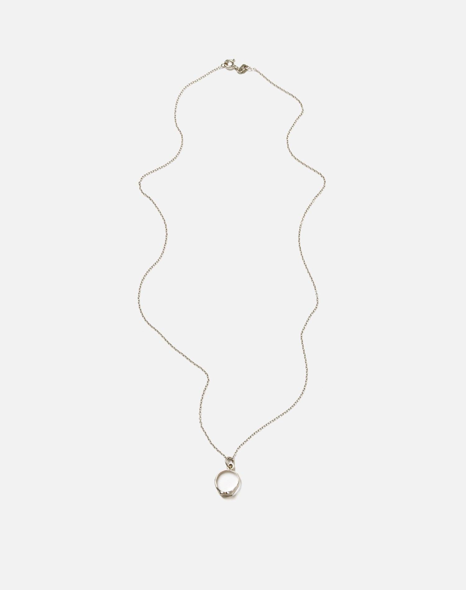 40s Sterling Heart Signet Necklace Product Image