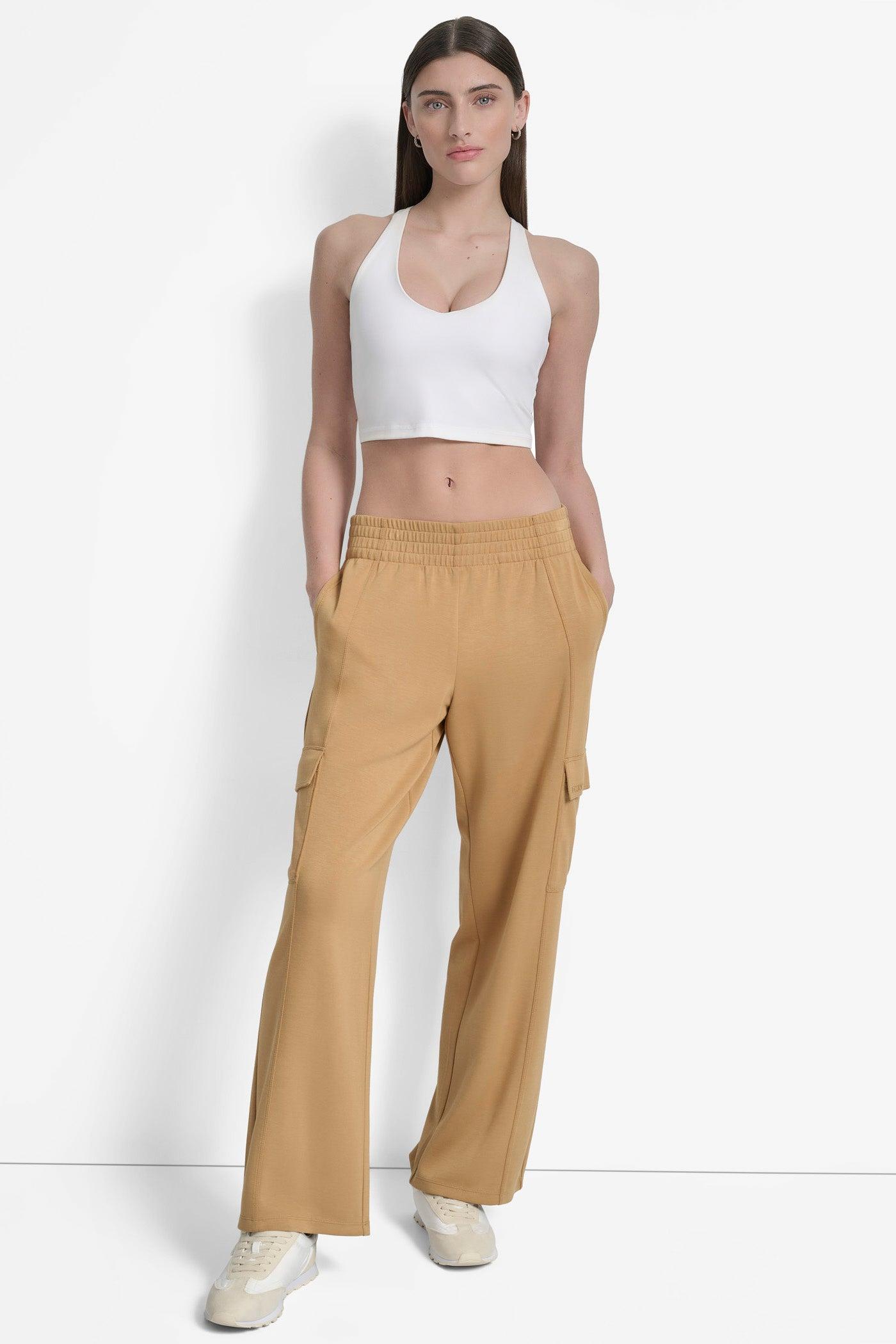 HIGH-RISE SEAMED WIDE-LEG CARGO SWEATPANT Product Image