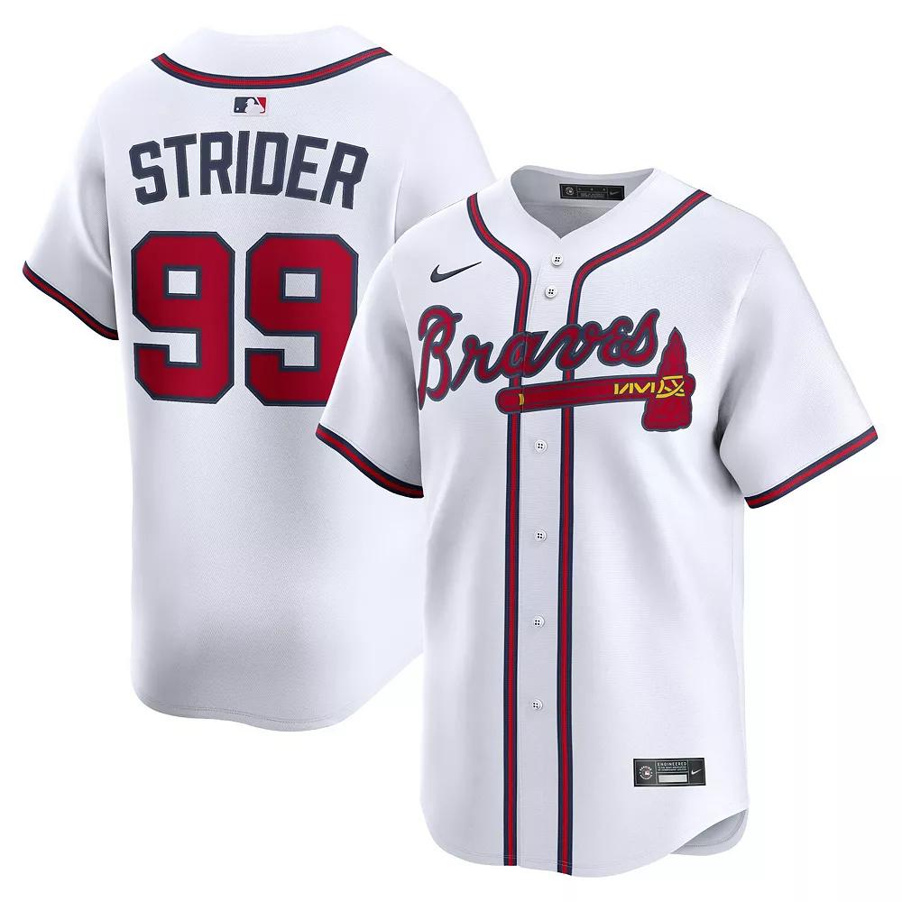 Men's Nike Spencer Strider White Atlanta Braves Home Limited Player Jersey,  Product Image