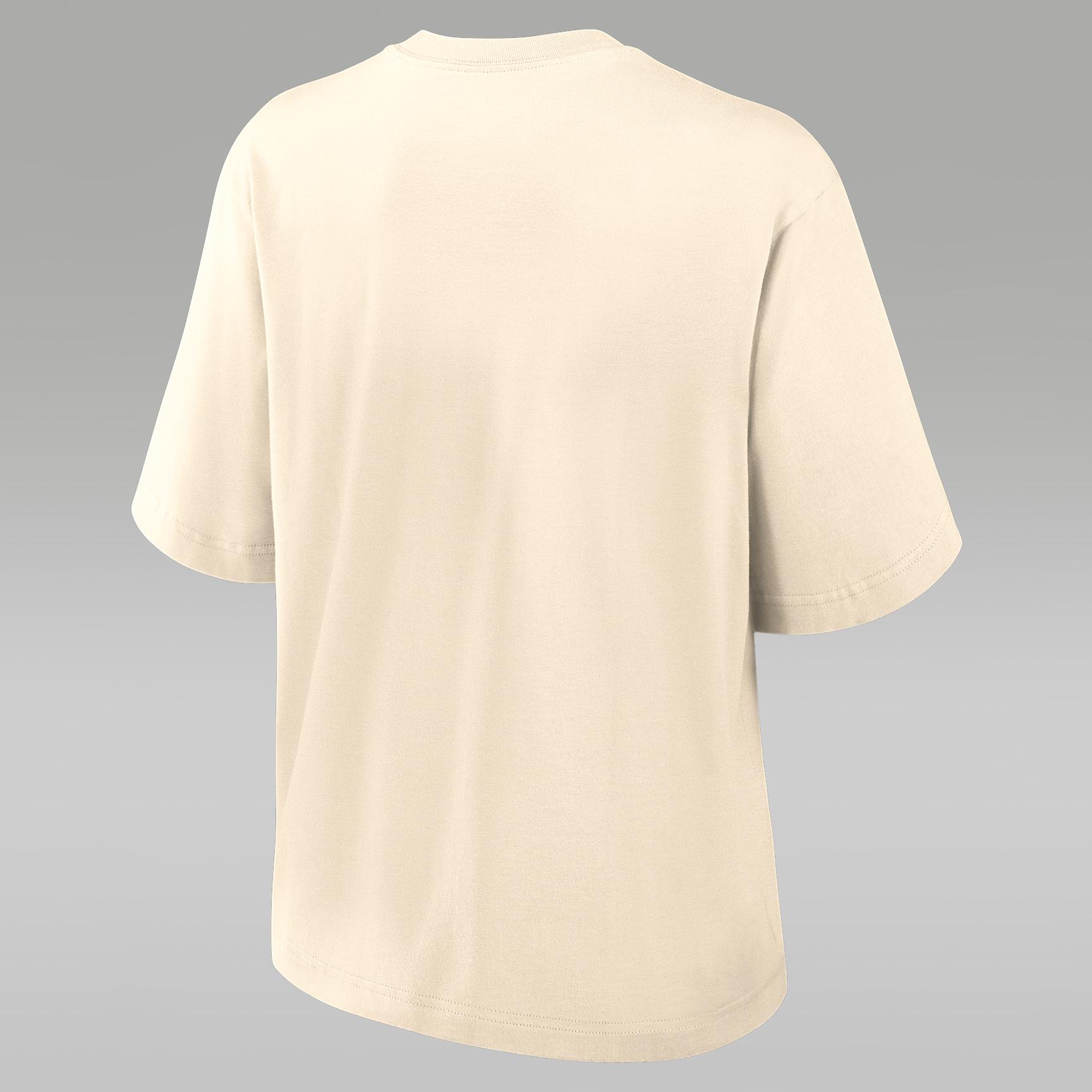 Womens Michigan Established Tag Boxy Jordan Brand College T-Shirt | 0JCM15AMWN-87M Product Image