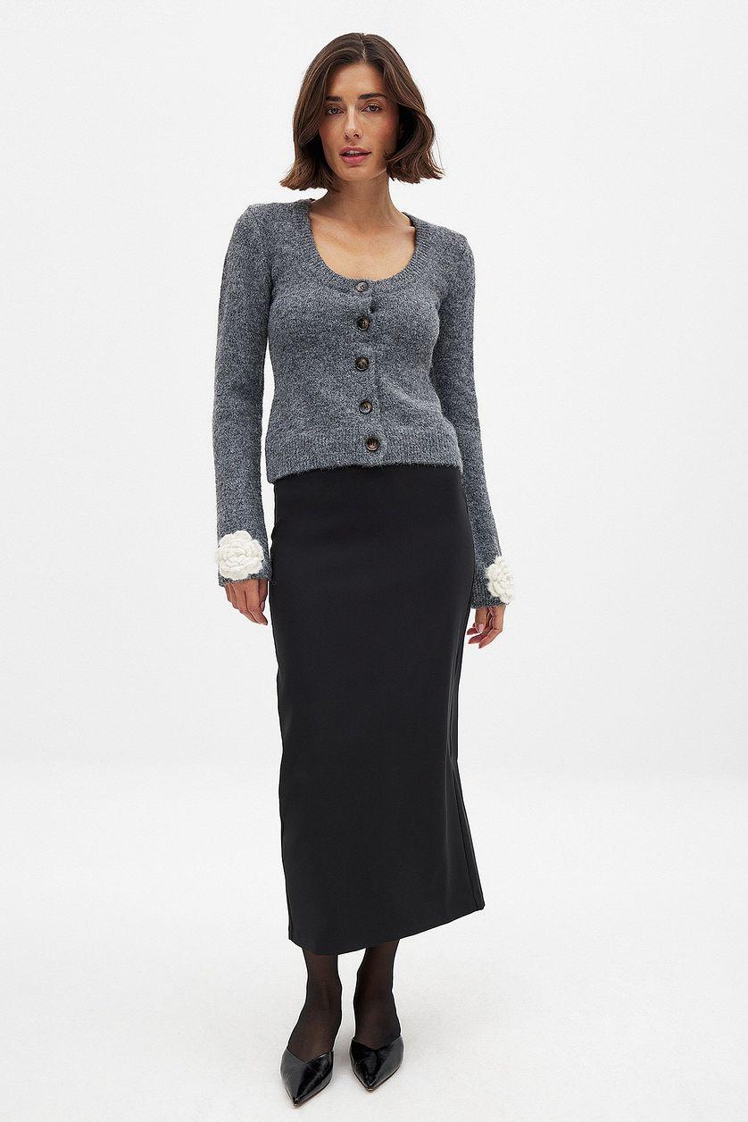 Rose Sleeve Detail Cardigan Product Image