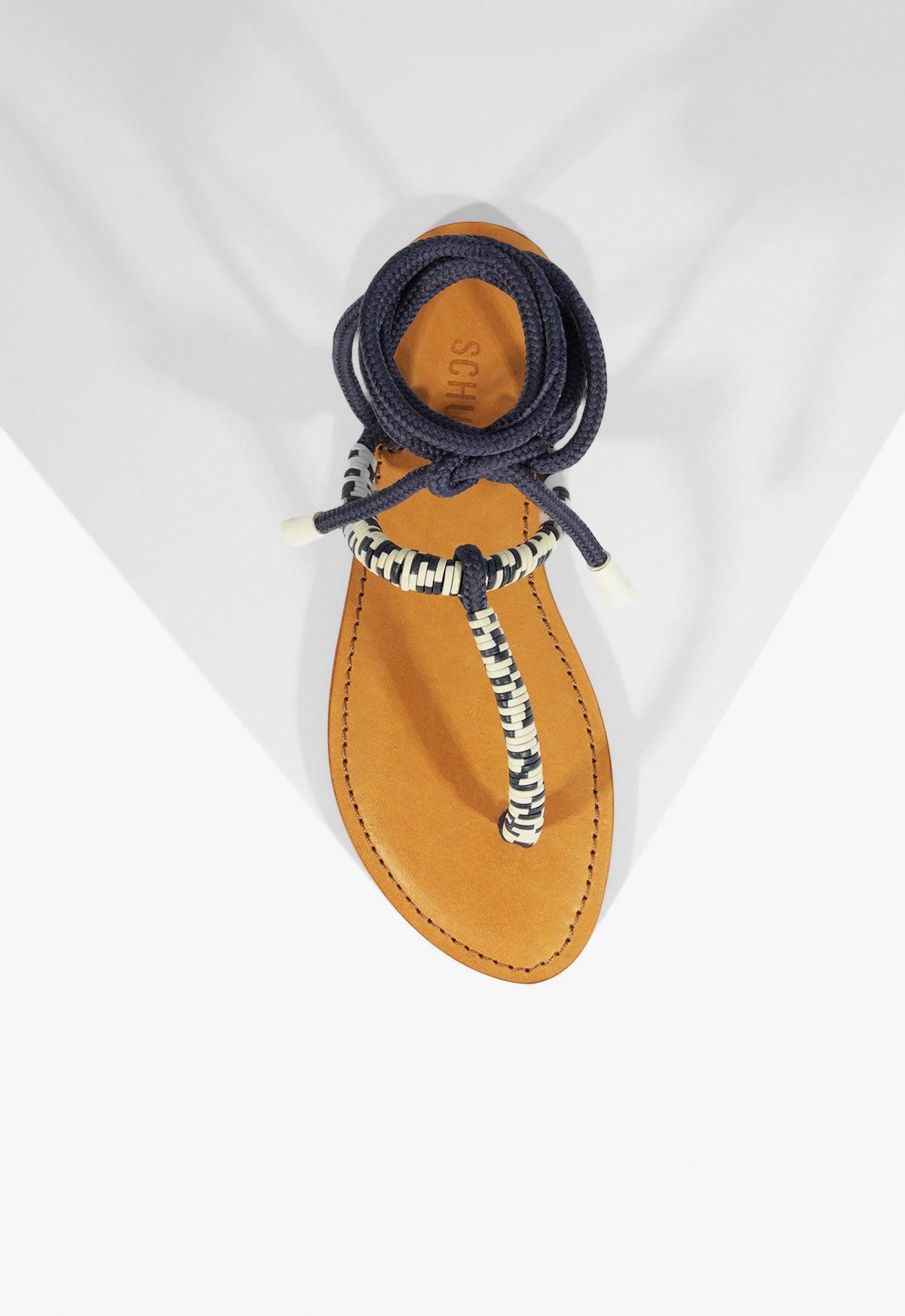 Claire Blue Flat Sandal Product Image