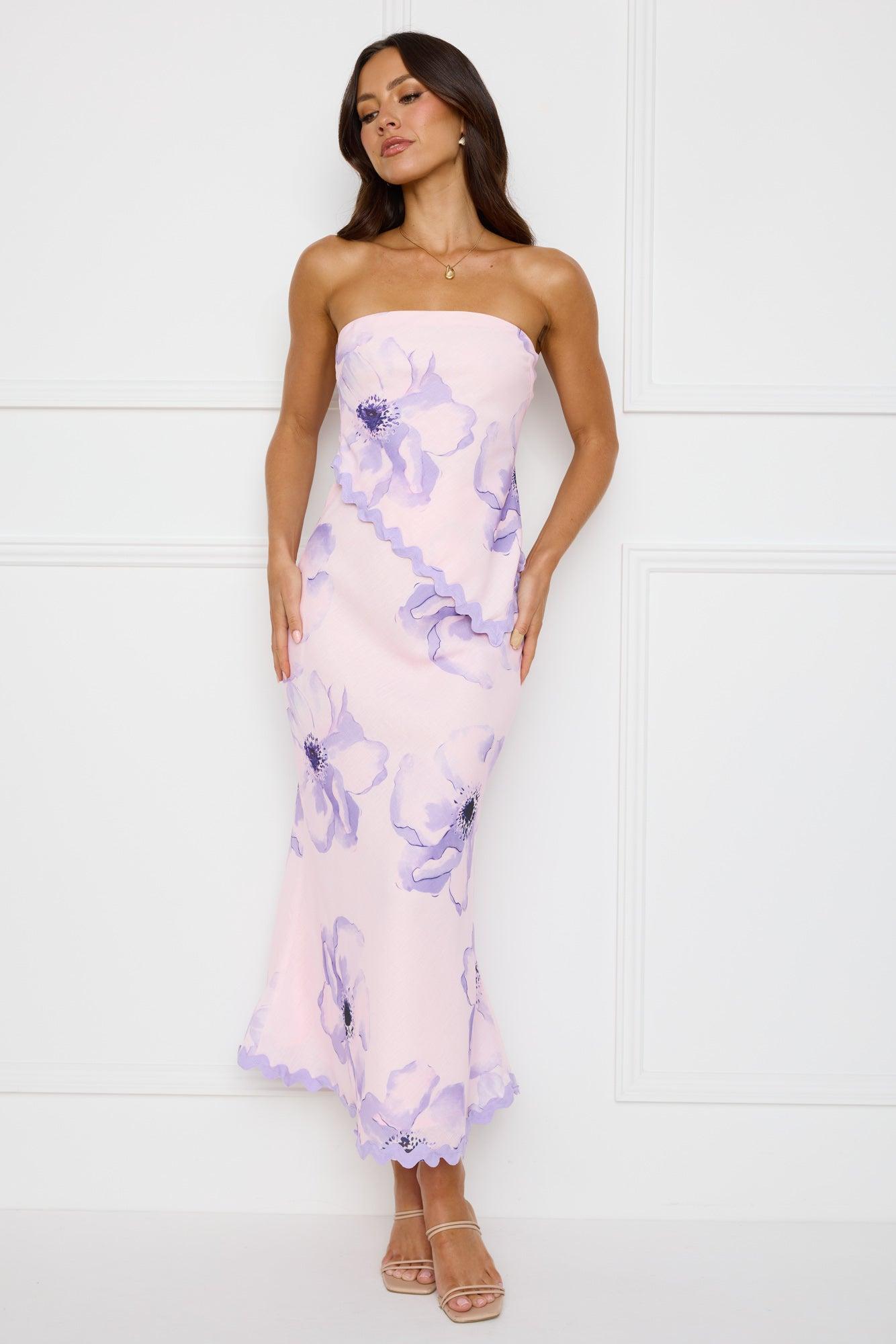 Seaside Stunner Maxi Skirt Lilac Product Image