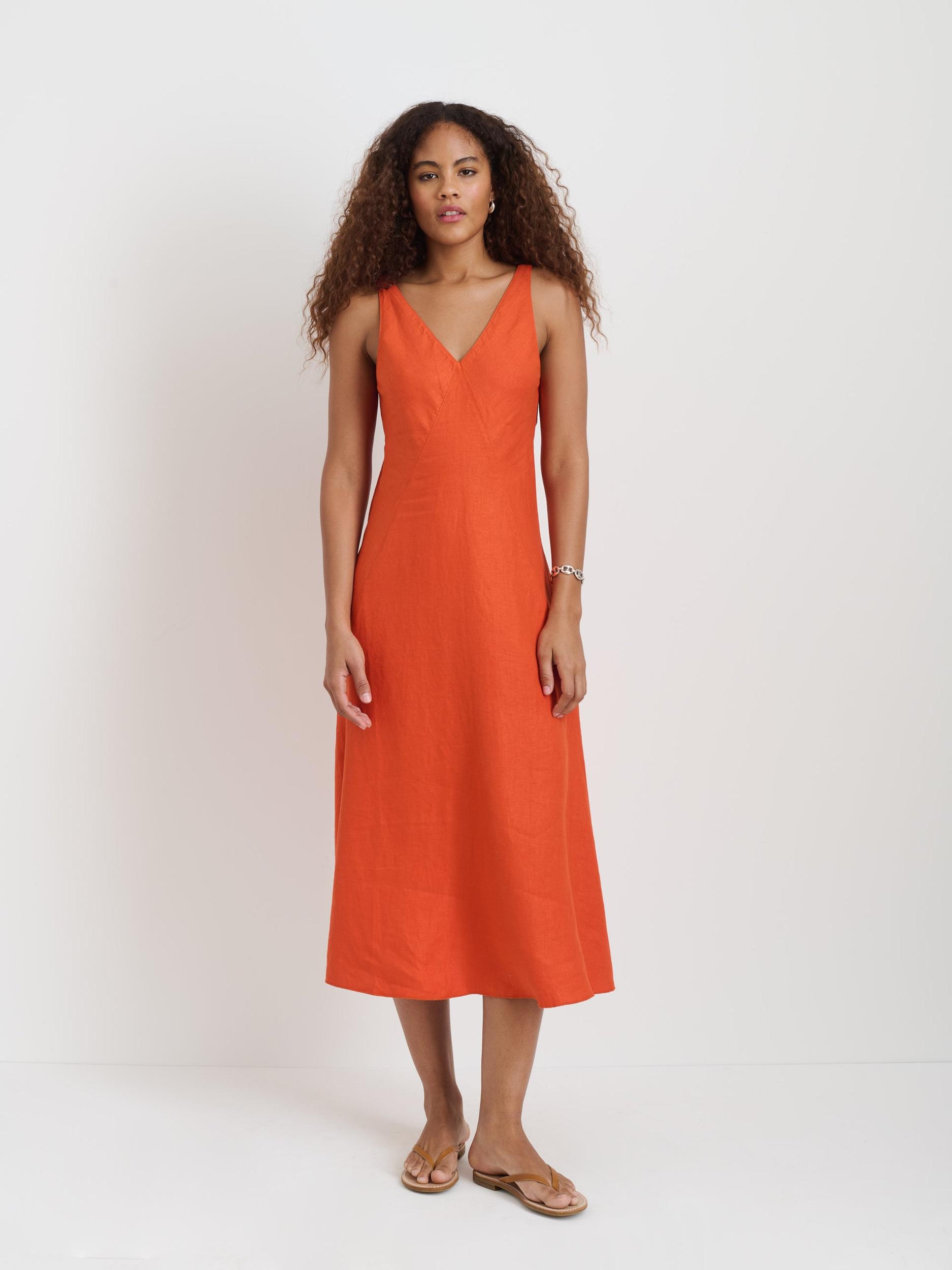 Flora Dress In Linen Product Image