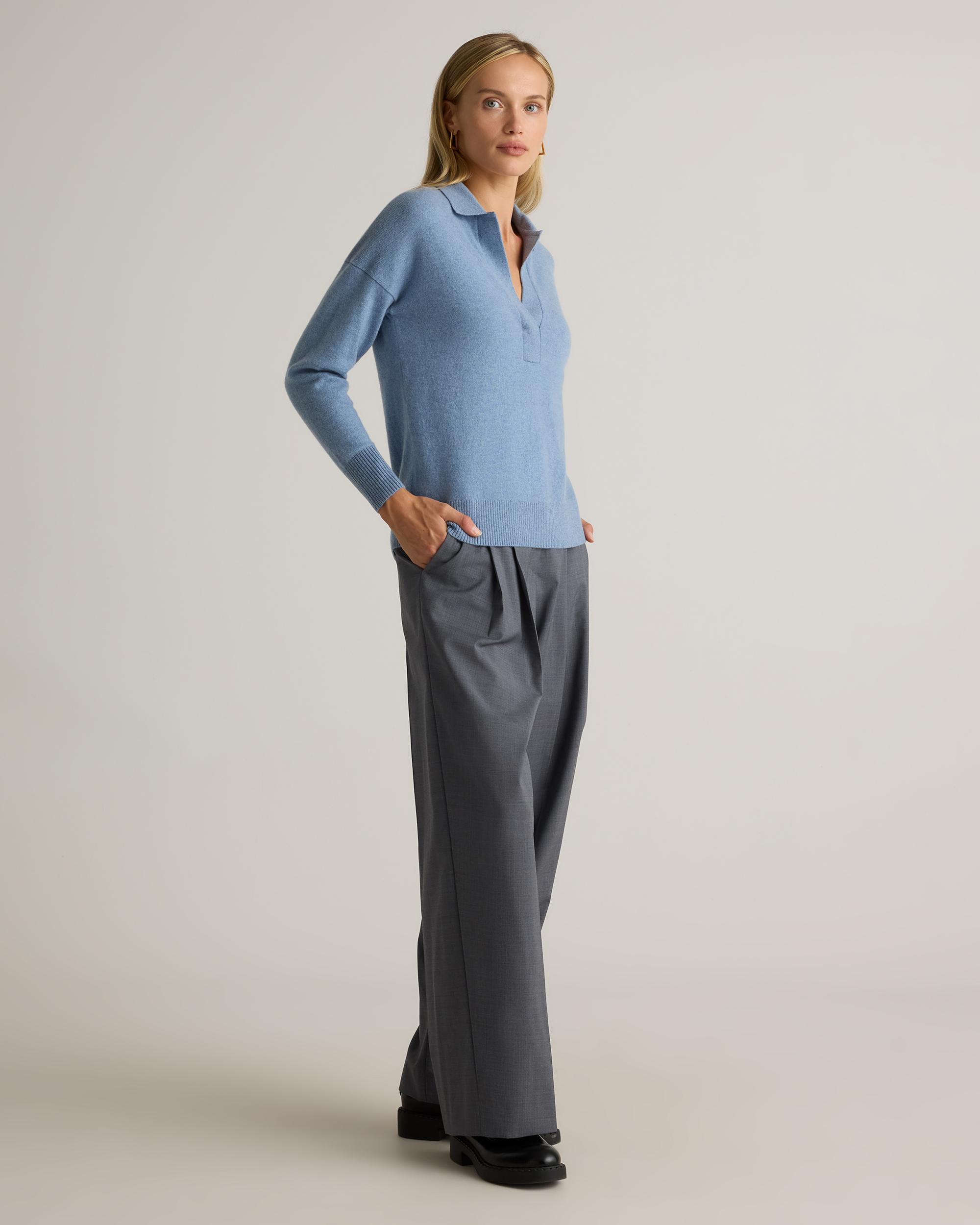 Quince | Women's Mongolian Cashmere Polo Sweater Product Image