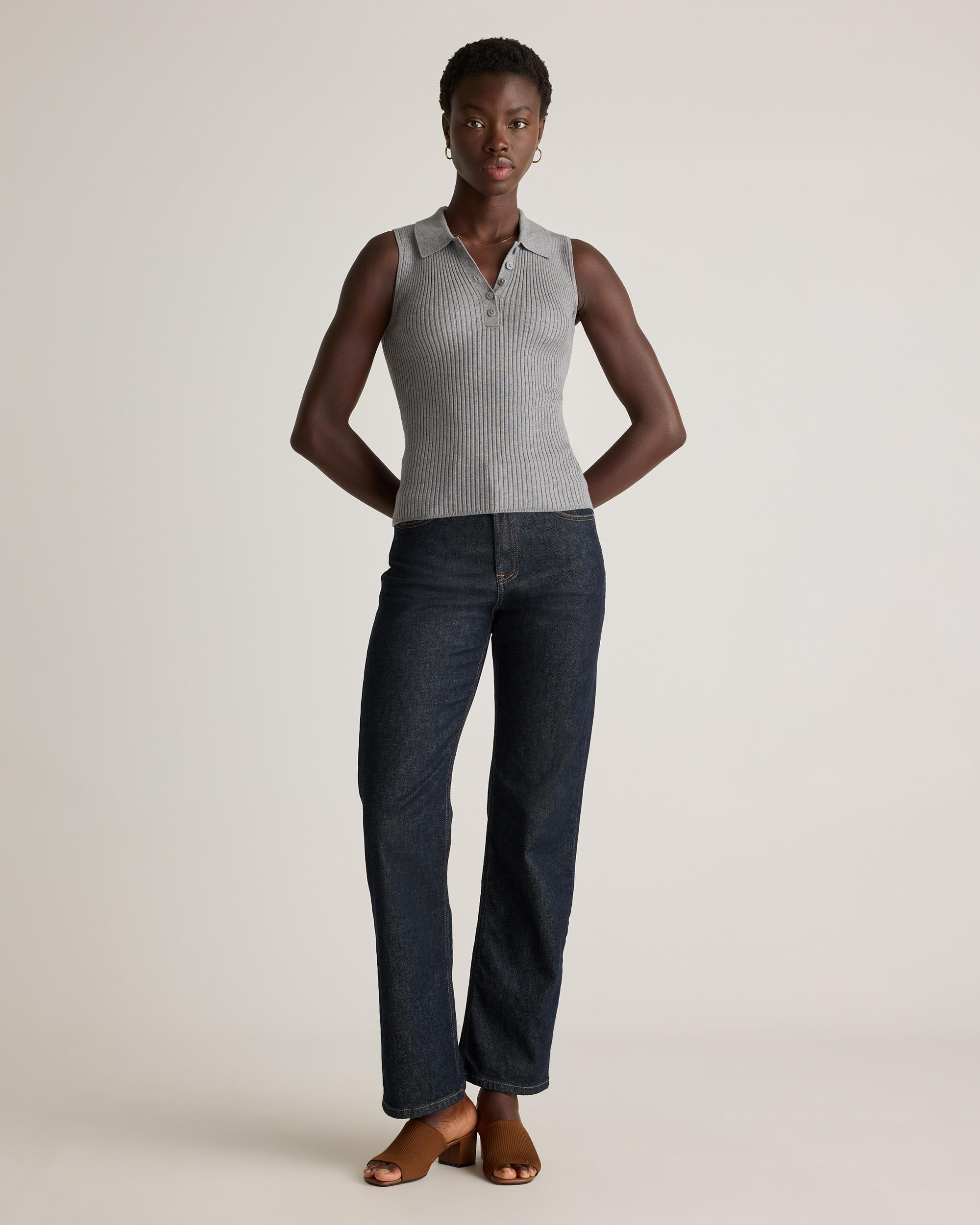 Quince | Women's Eco-Knit Polo Sweater Tank Top Product Image