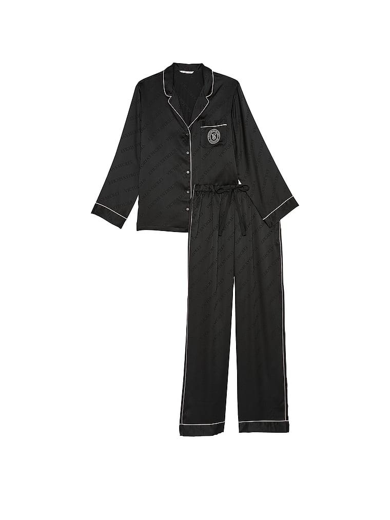 Glazed Satin Long Pajama Set Product Image