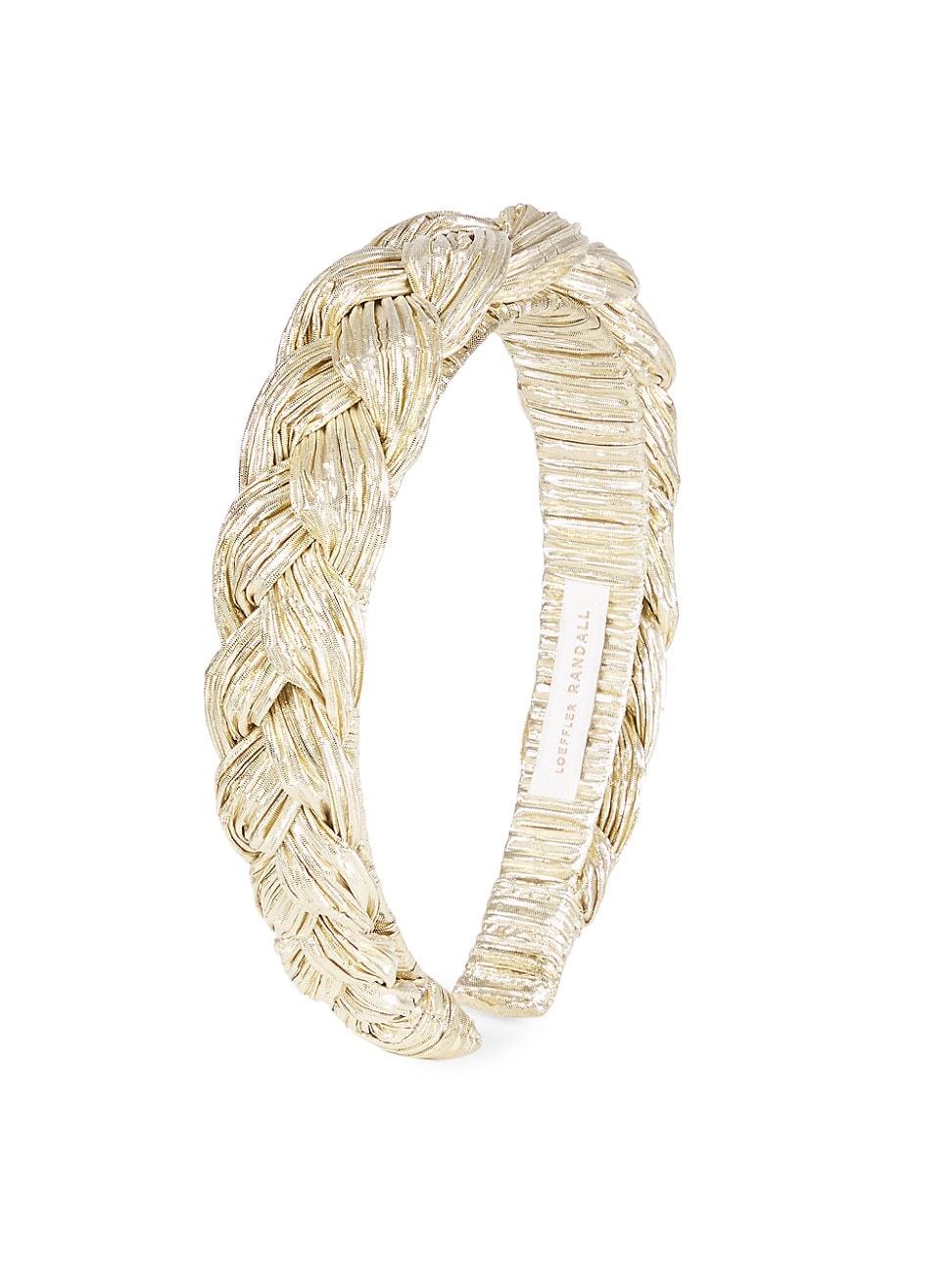 Womens Metallic Braided Headband Product Image