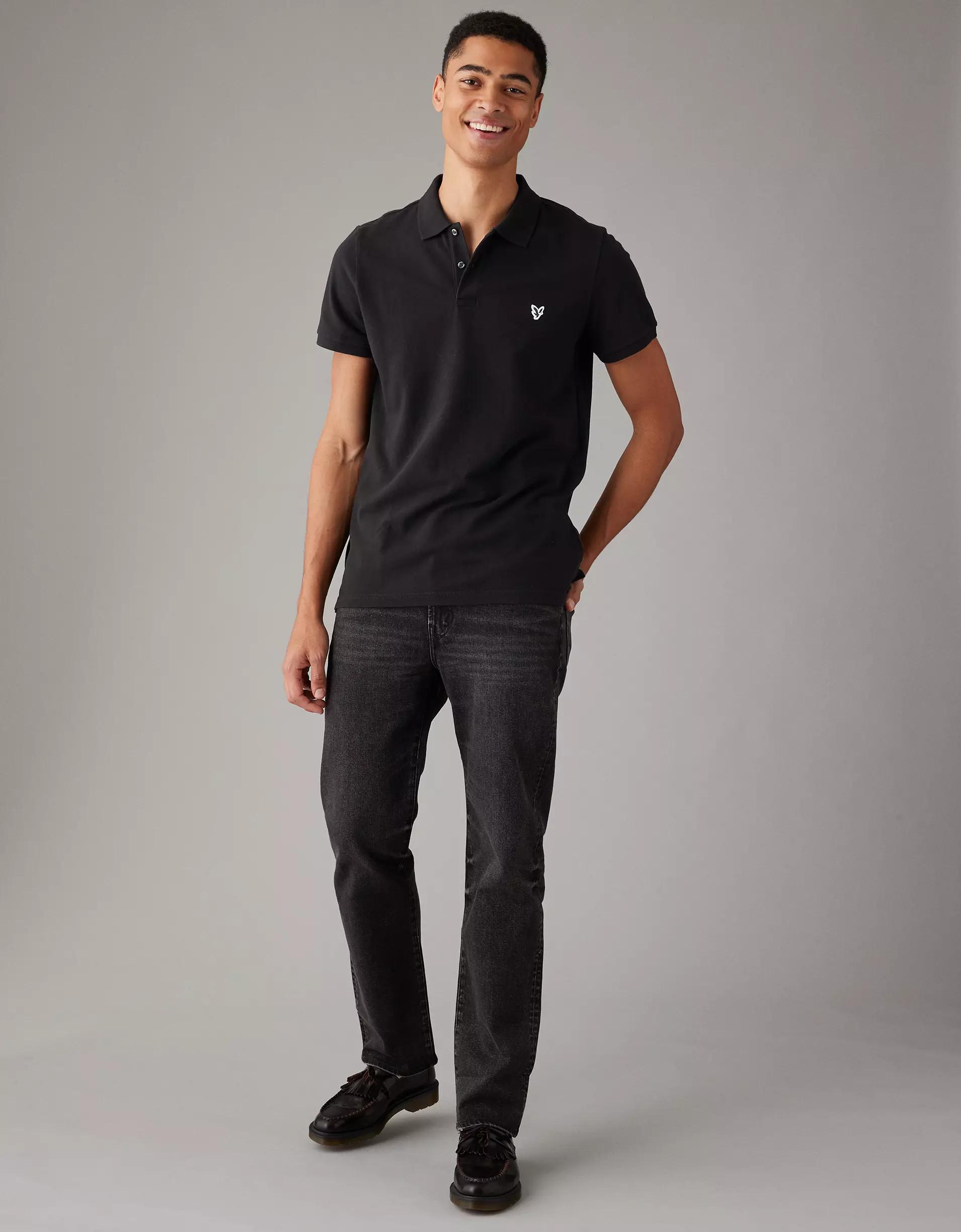 AE Lived-In Slim Fit Pique Polo Shirt Product Image