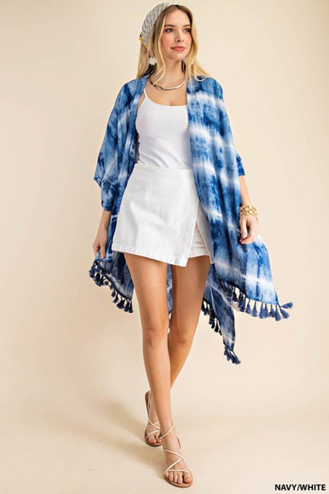 Tassel Hem Detail Kimono Product Image