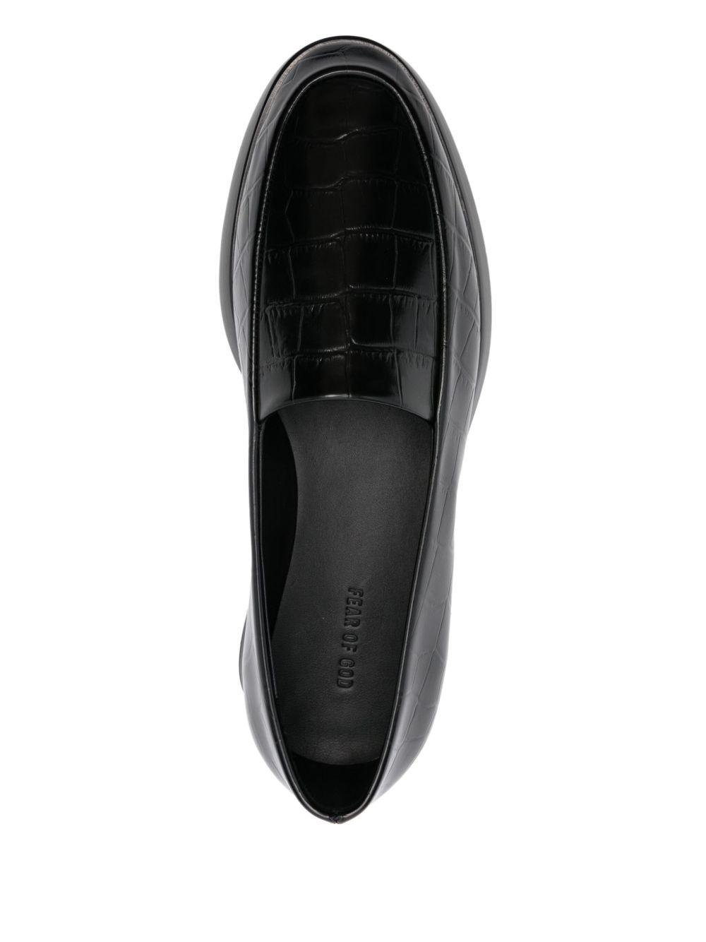 crocodile-embossed loafers  Product Image