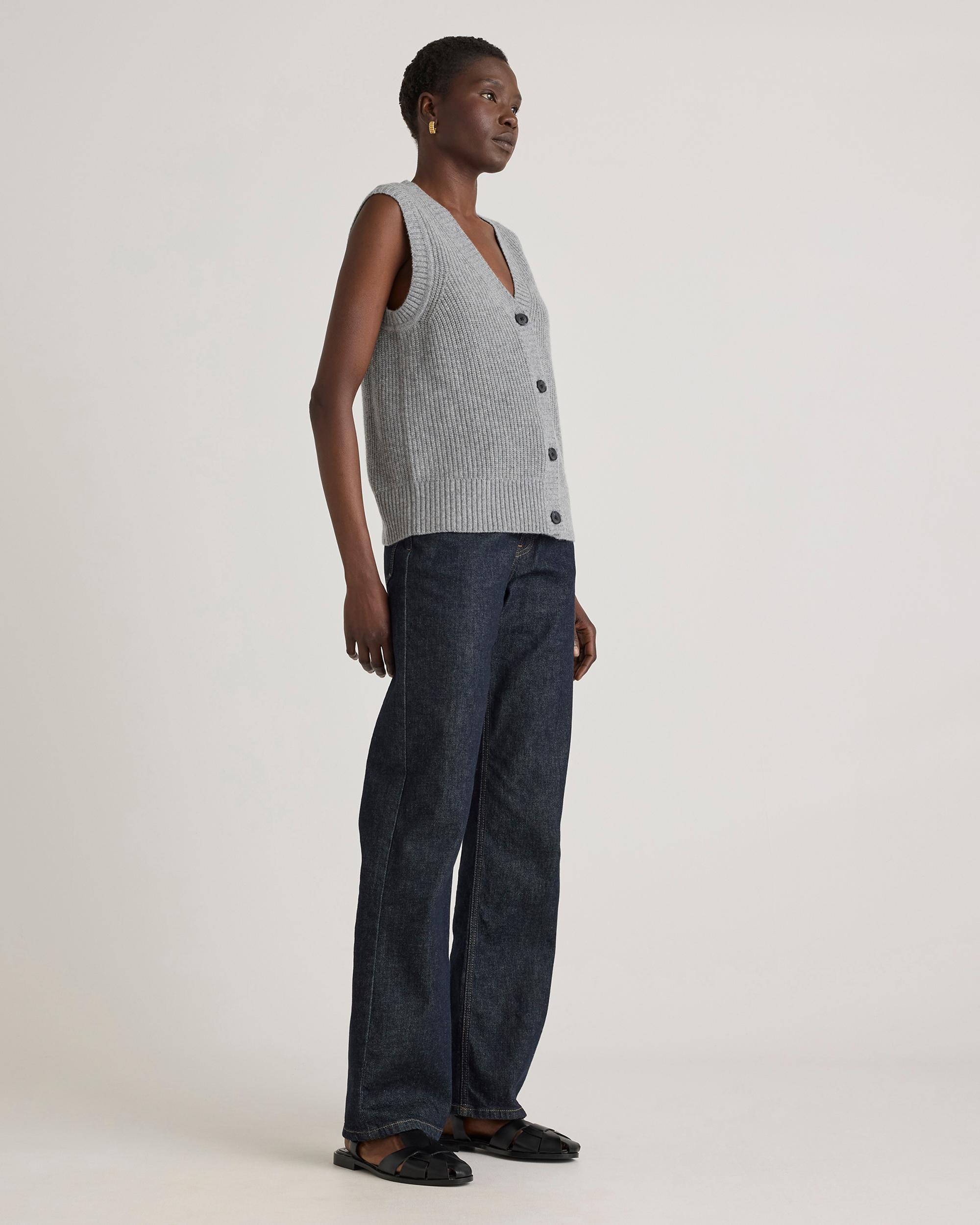 Quince | Women's Mongolian Cashmere Fisherman Sweater Vest Size XS Product Image