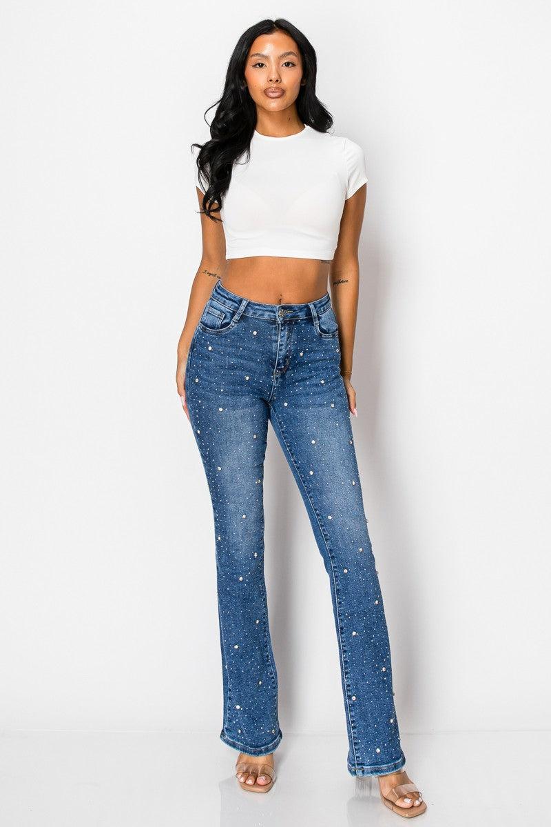 Embellished Bootcut Jeans Product Image