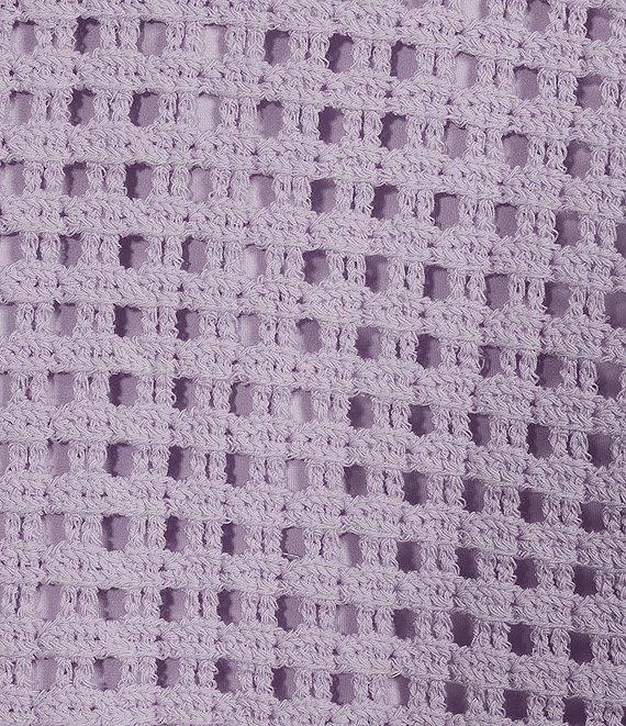 Westbound Petite Size 3/4 Sleeve Crochet Top Product Image