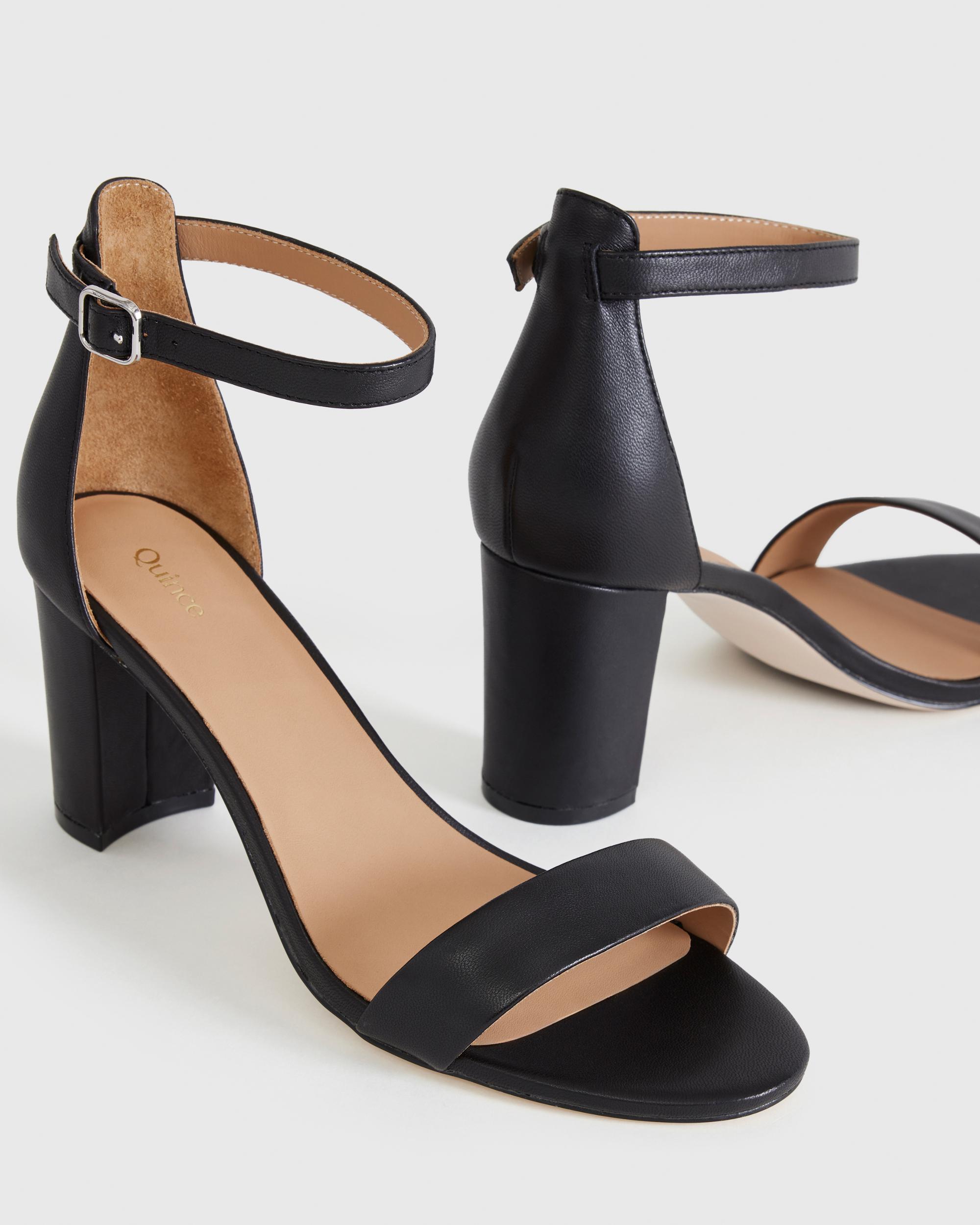 Quince | Women's Italian Leather 65mm Block Heel Product Image