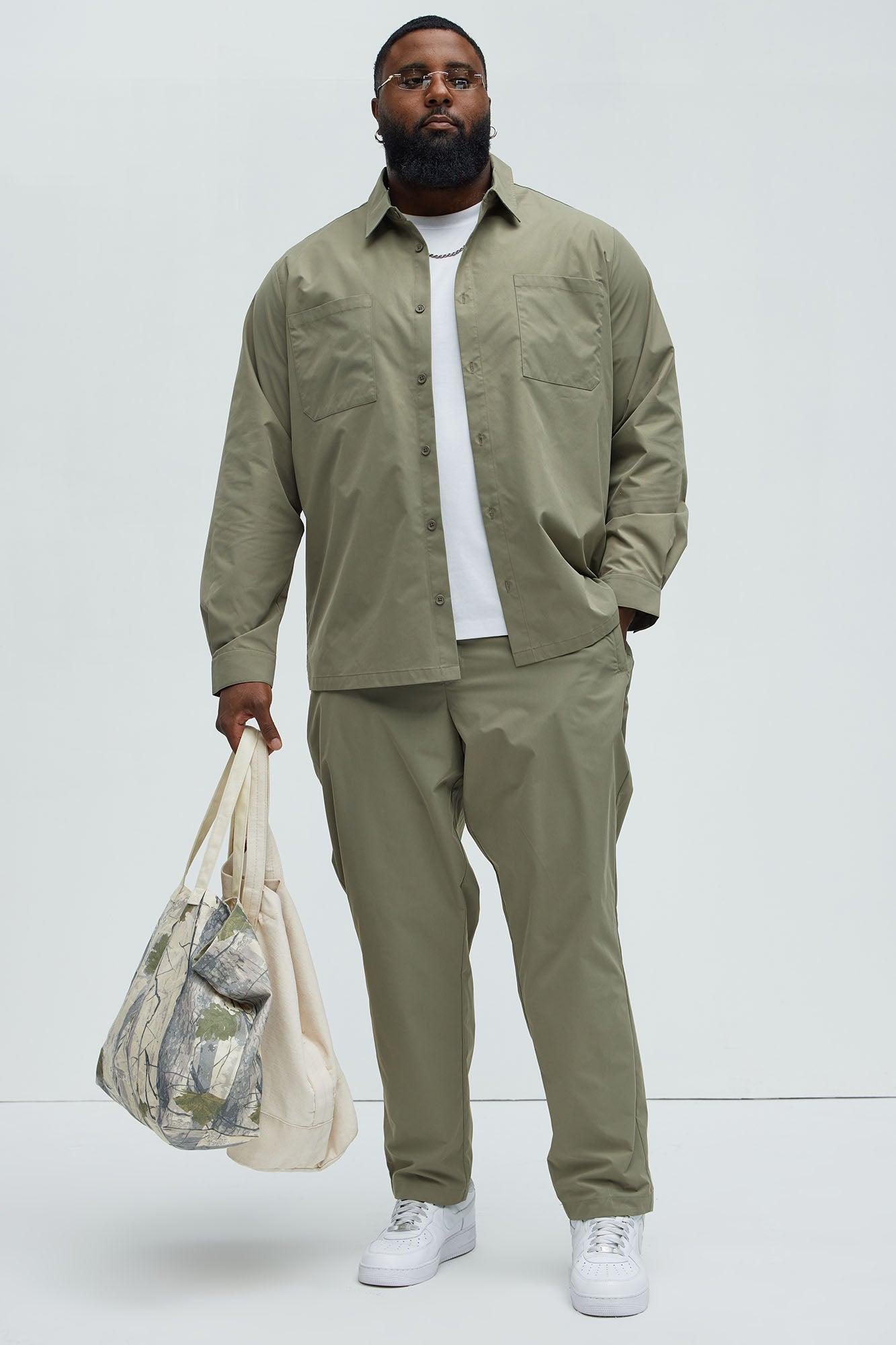 Ansel Hybrid Slim Commuter Pants - Olive Product Image