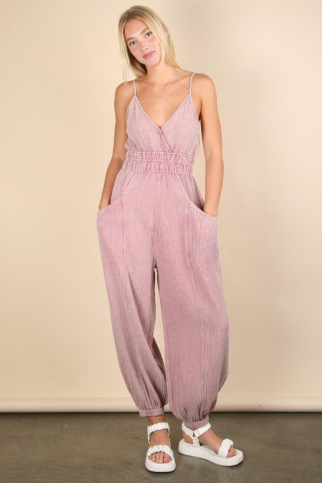 Mineral Washed Jumpsuit Product Image
